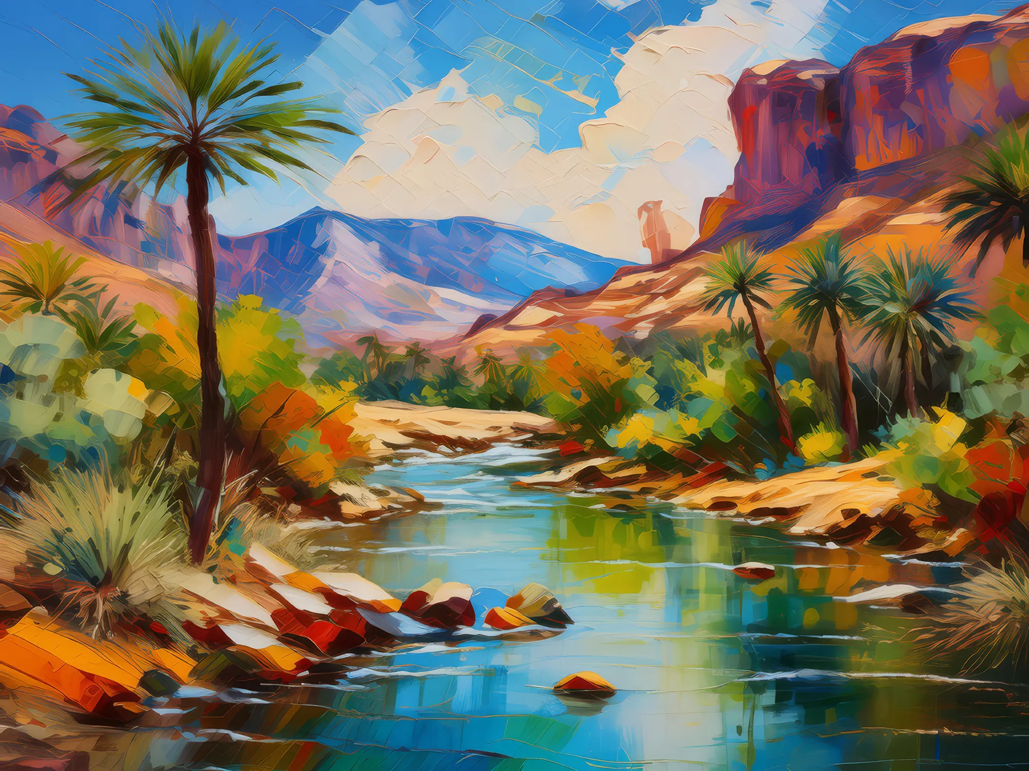 Painting: Desert Mountain Stream