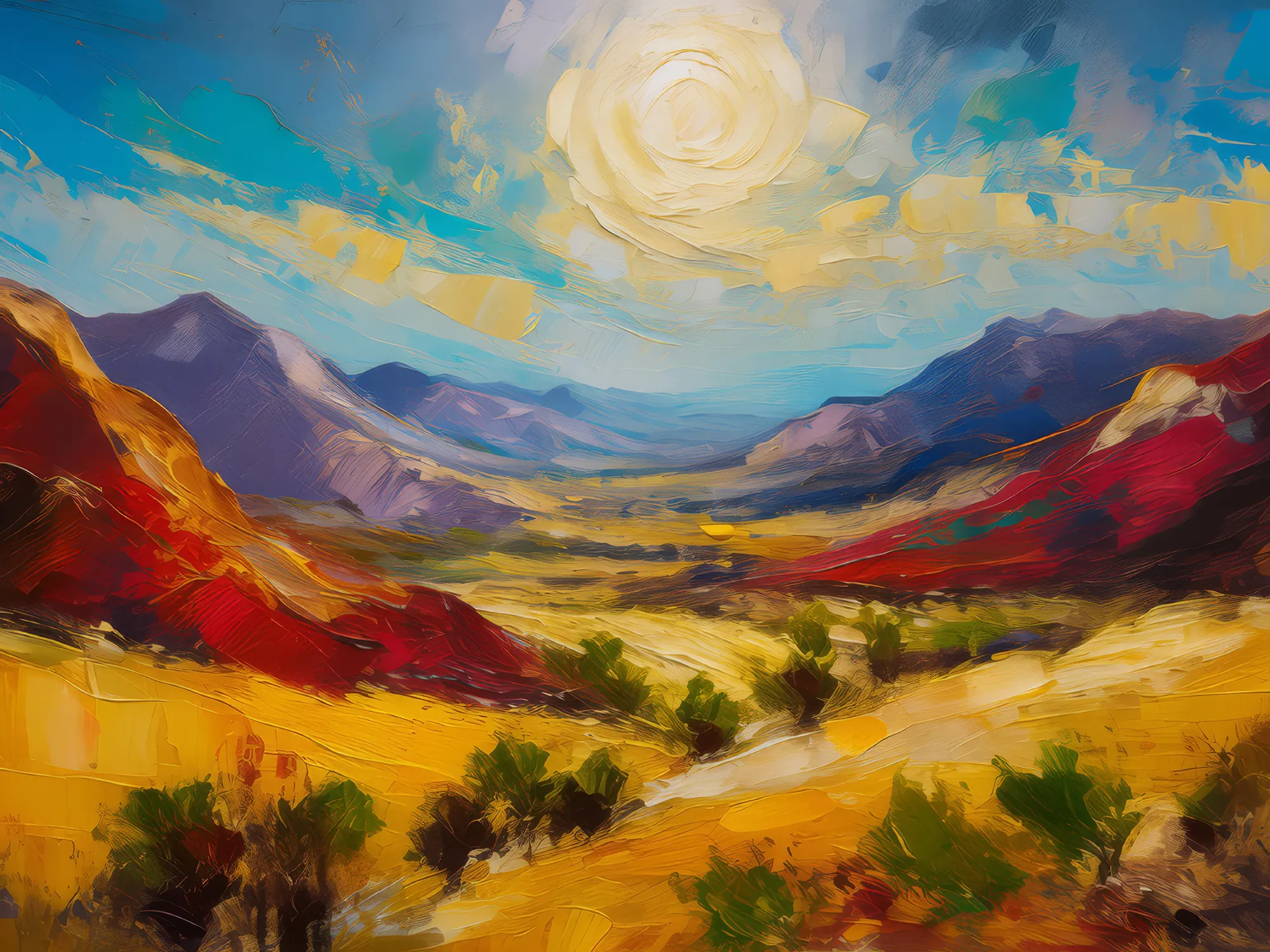 Painting: Desert Mountain Valley