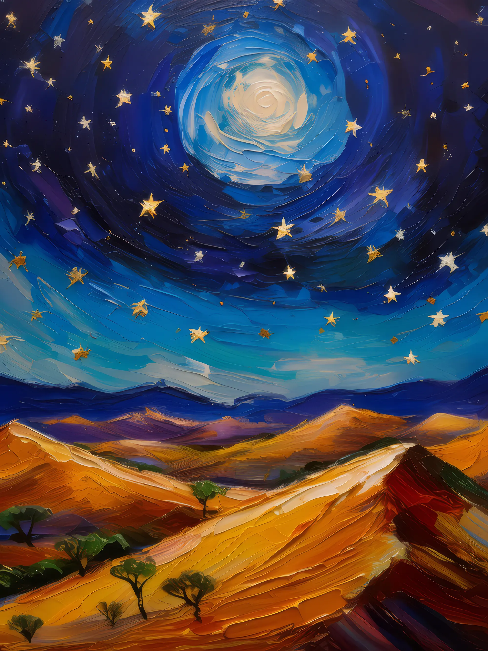 Painting: Desert Night Sky