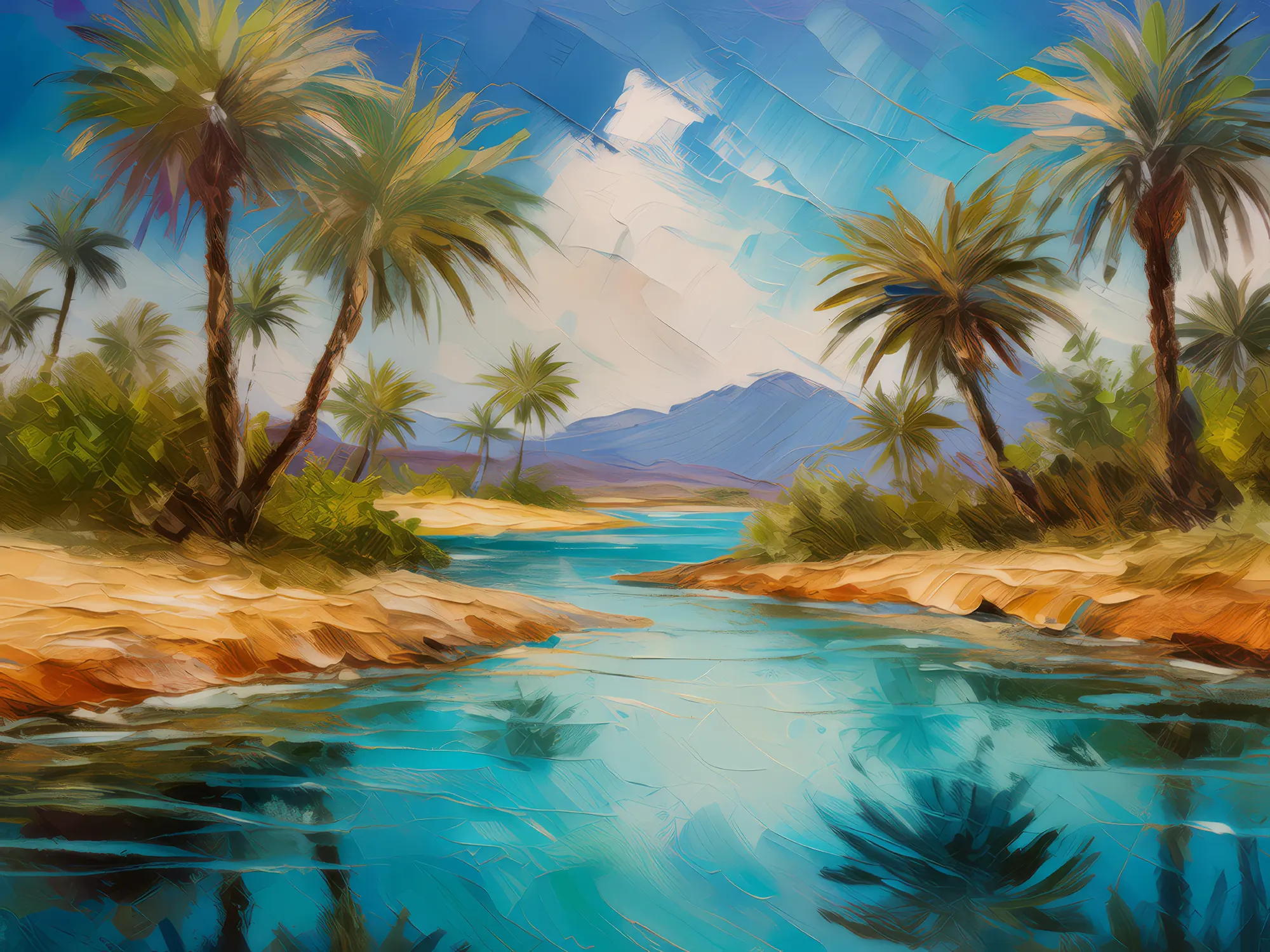 Painting: Desert Oasis Haven
