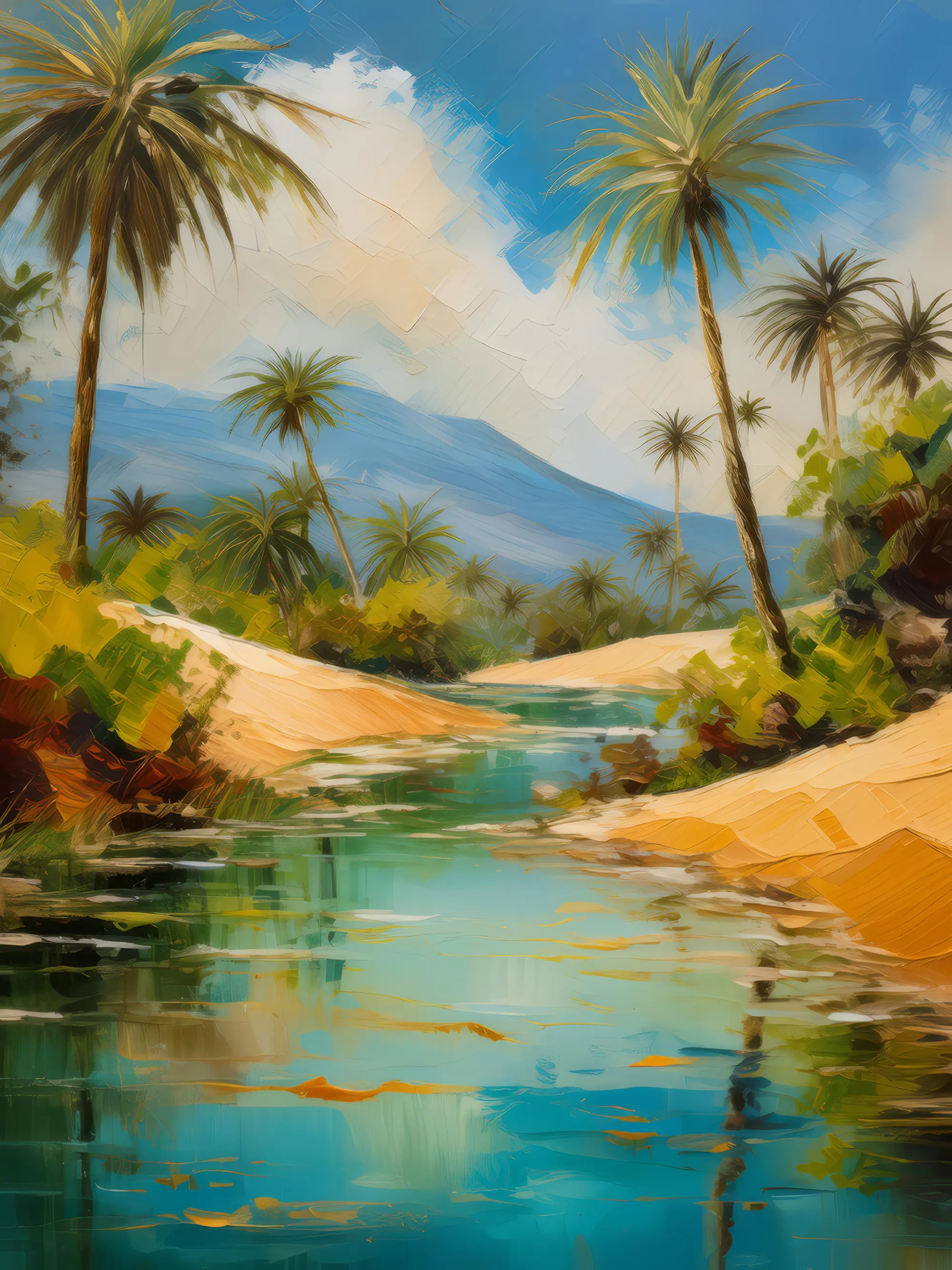 Painting: Desert Oasis Paradise