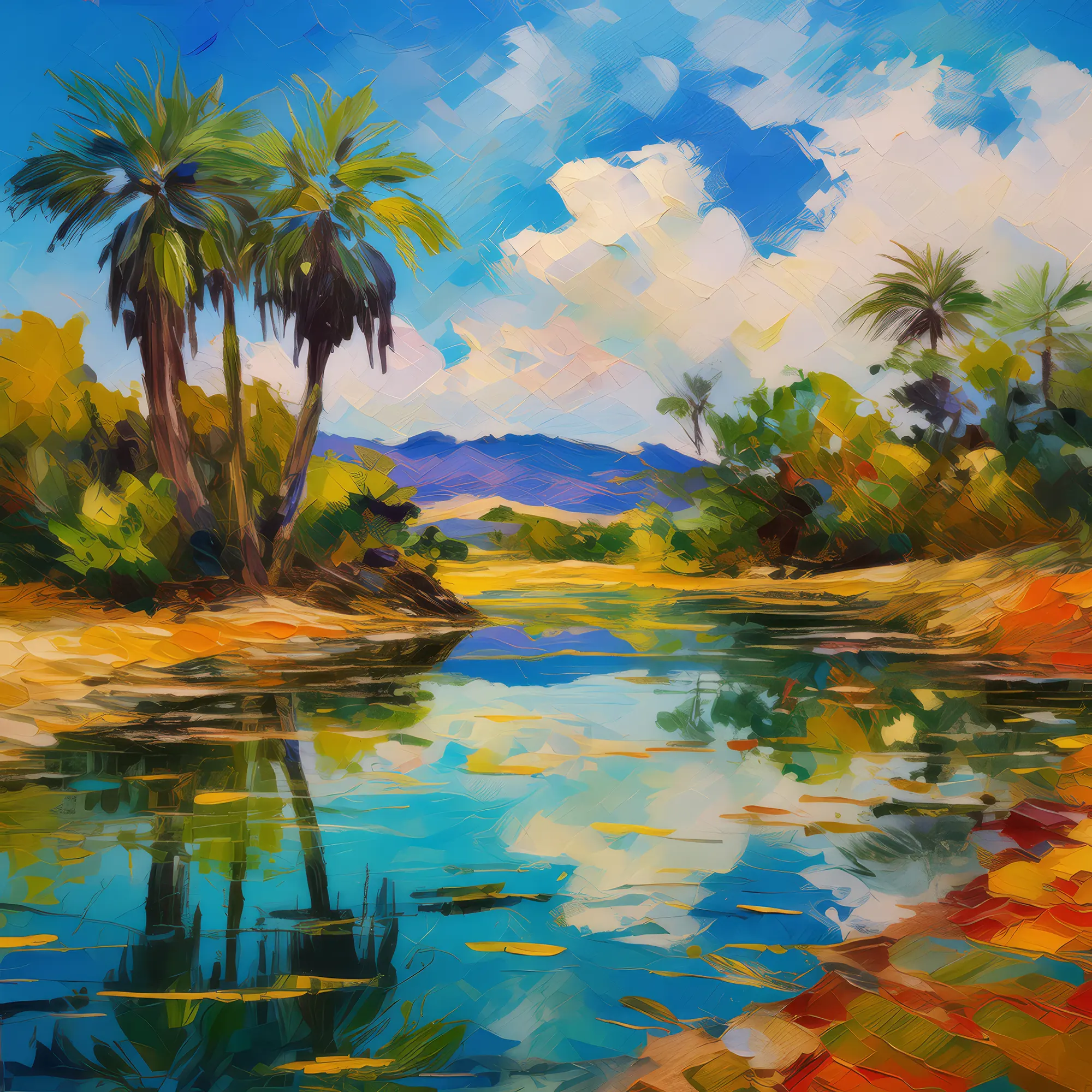 Painting: Desert Reflection