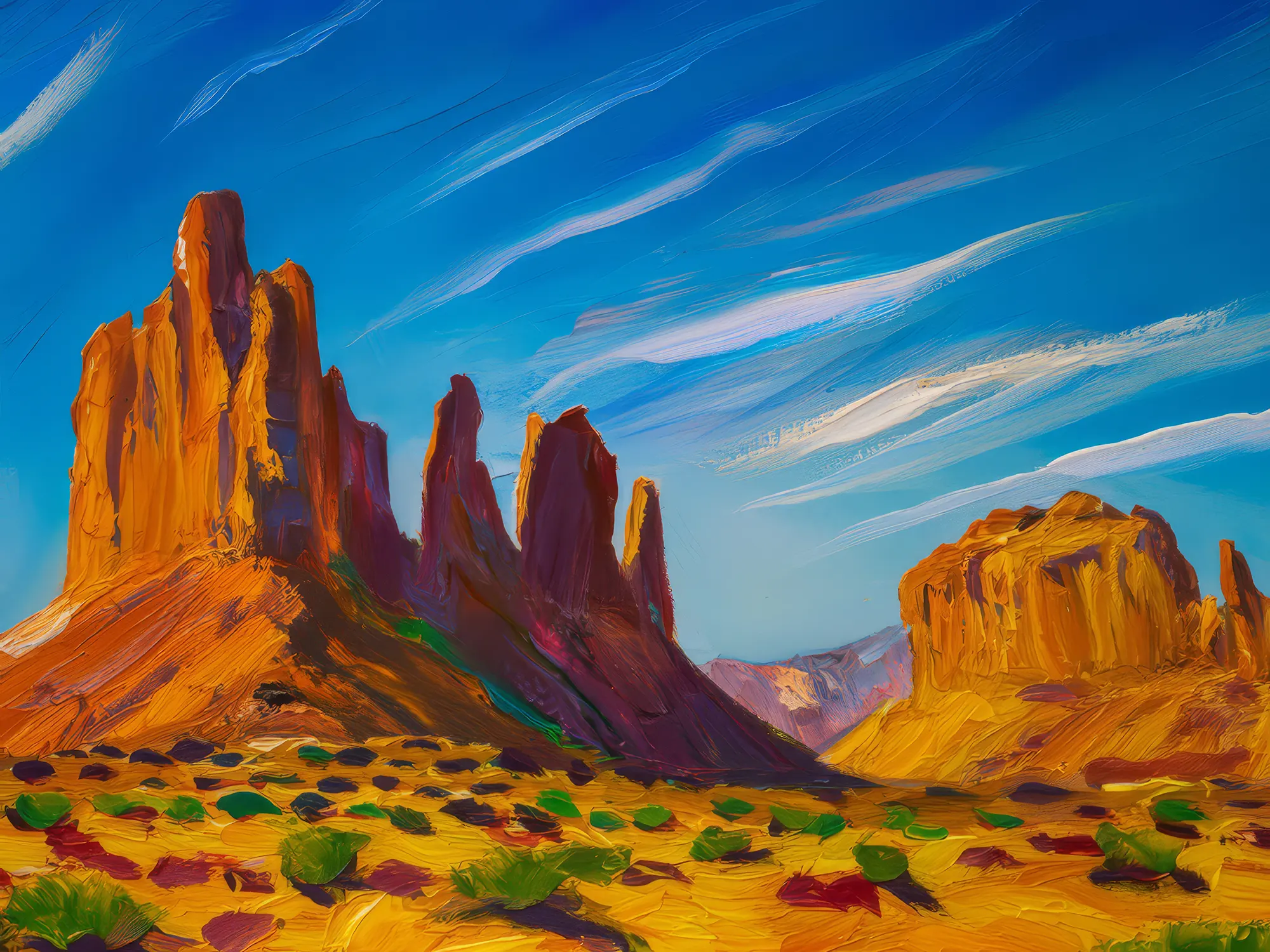 Painting: Desert Rock Formations