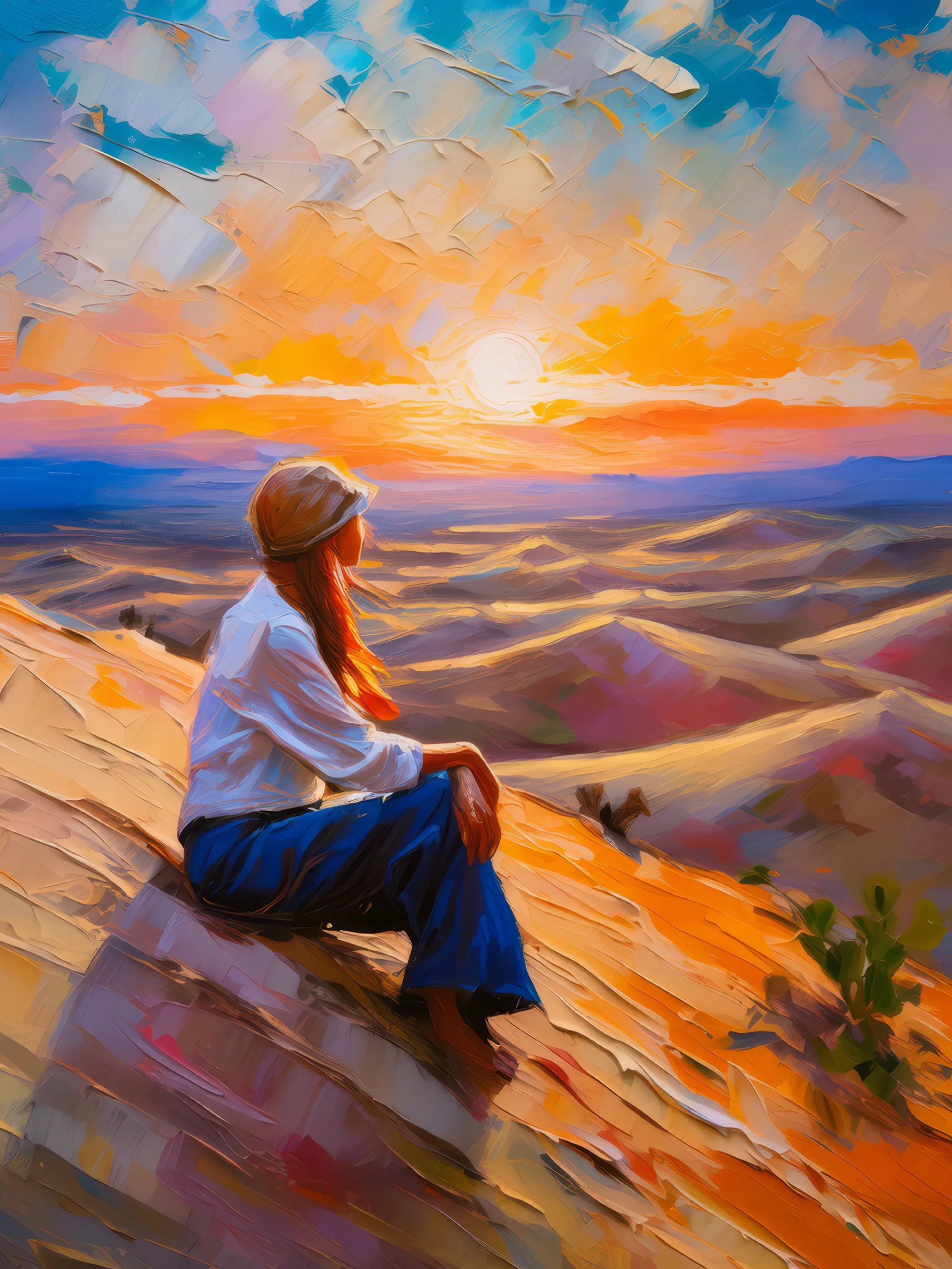 Painting: Desert Sunset Overlook