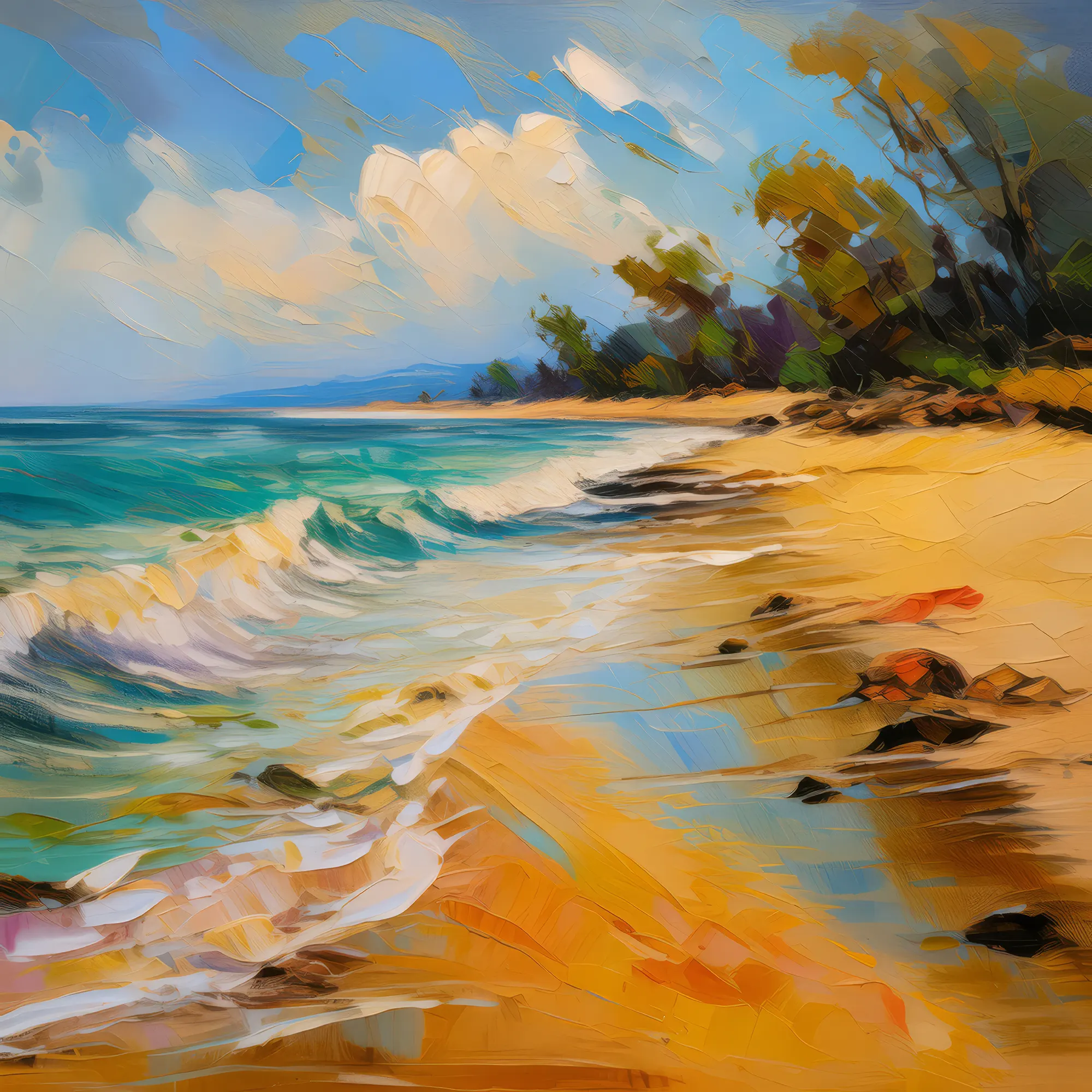 Painting: Deserted Beach