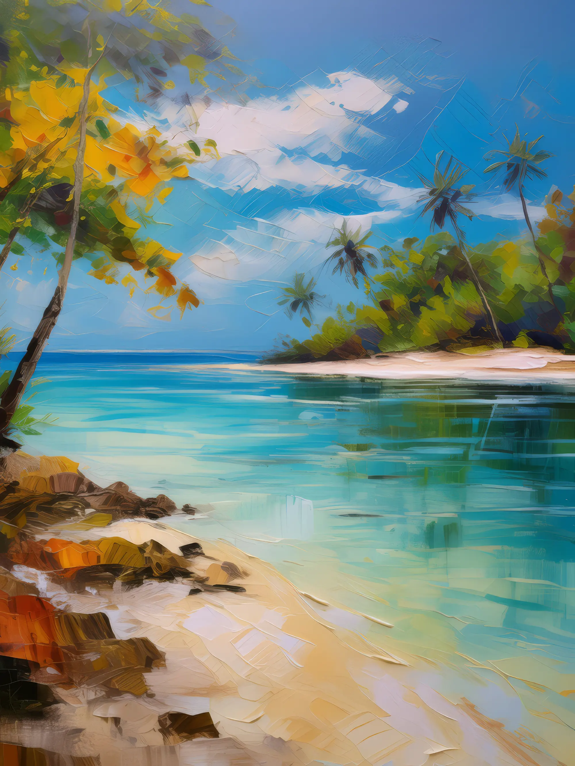 Painting: Deserted Island Lagoon