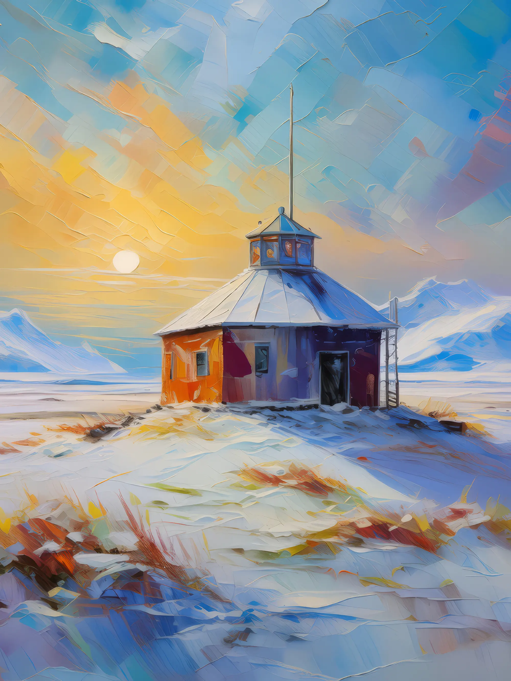 Painting: Deserted Polar Station