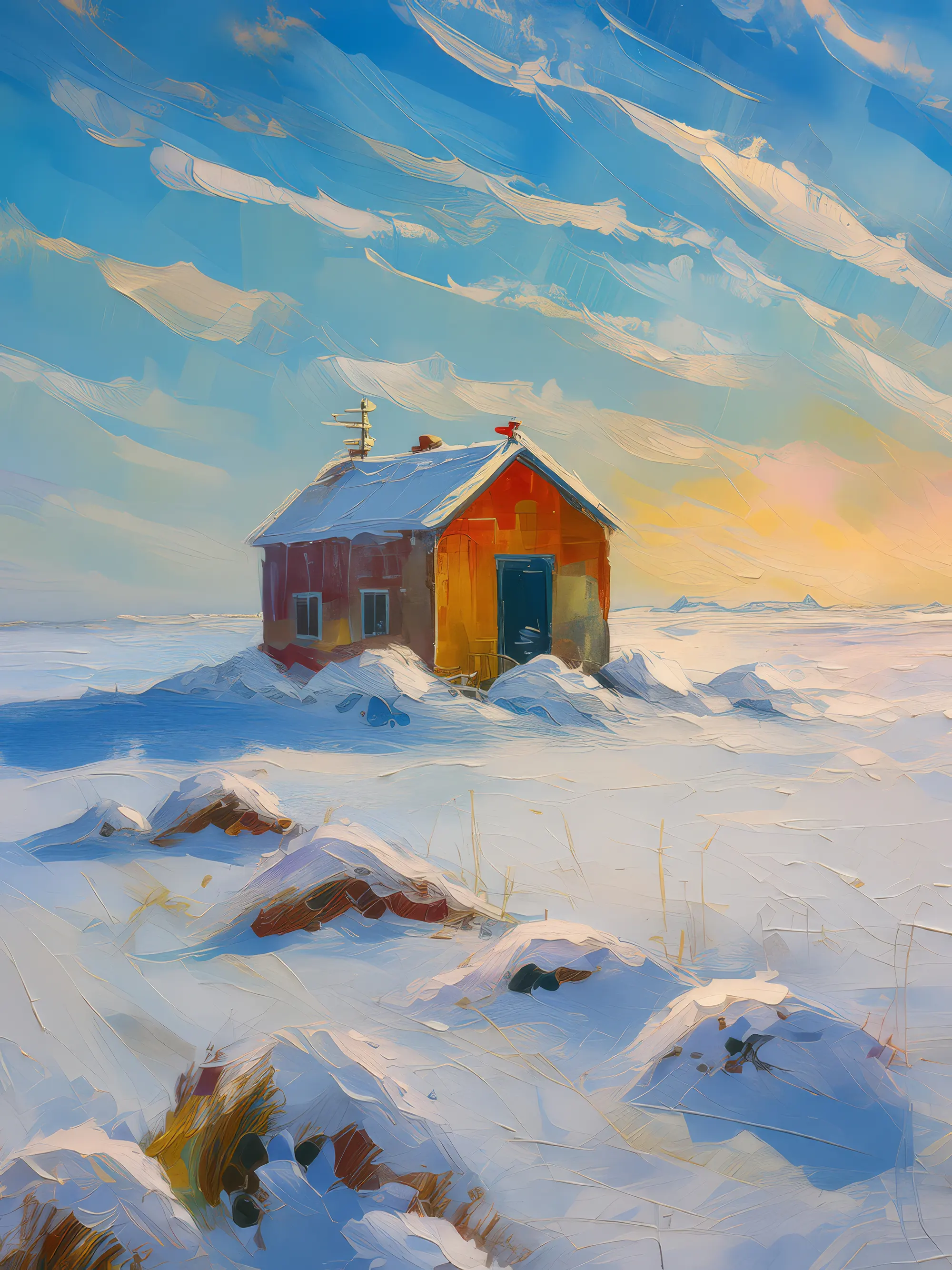 Painting: Deserted Research Station