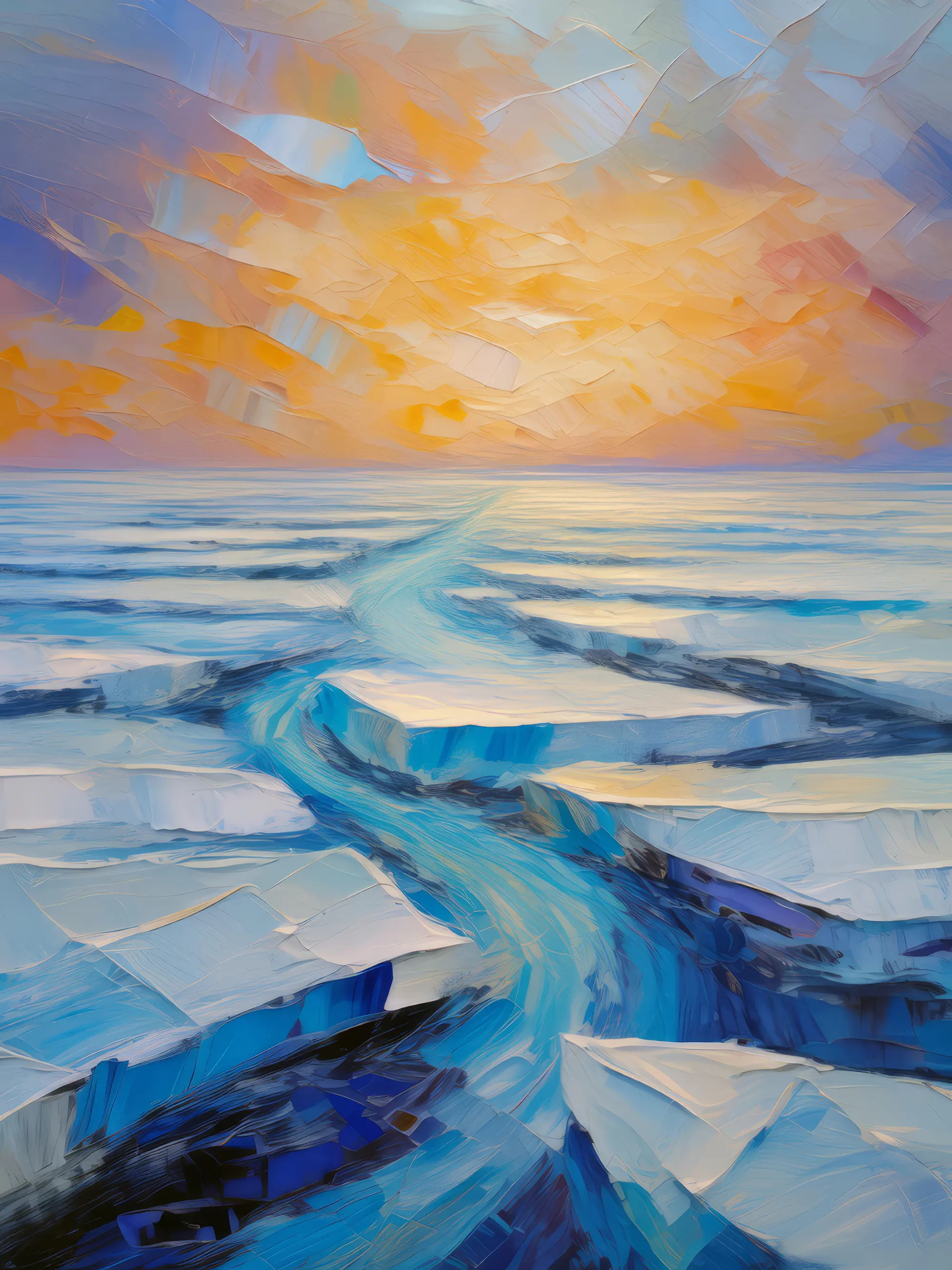 Painting: Desolate Ice Plain