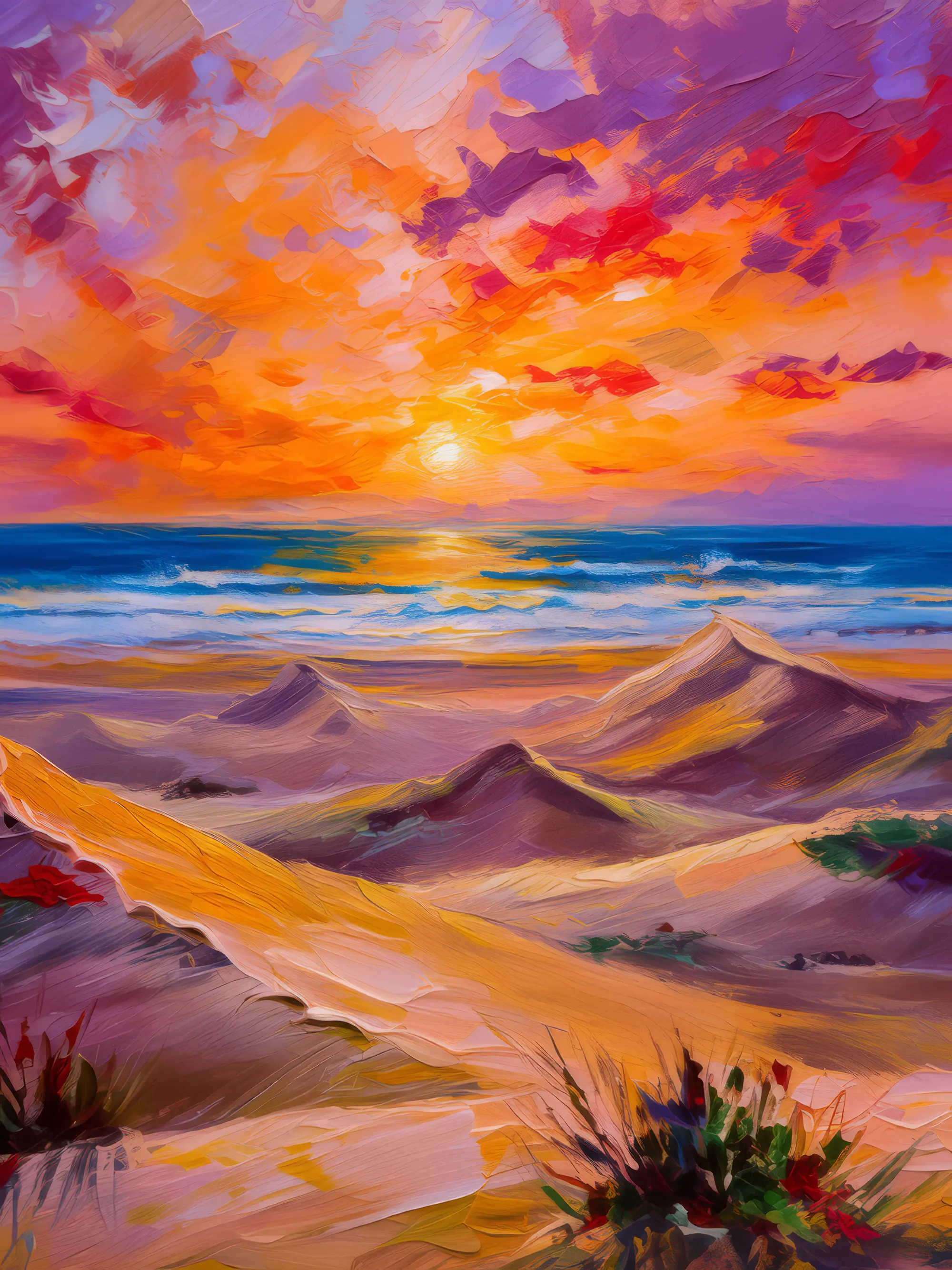 Painting: Drifting Dunes of Ocean Desert