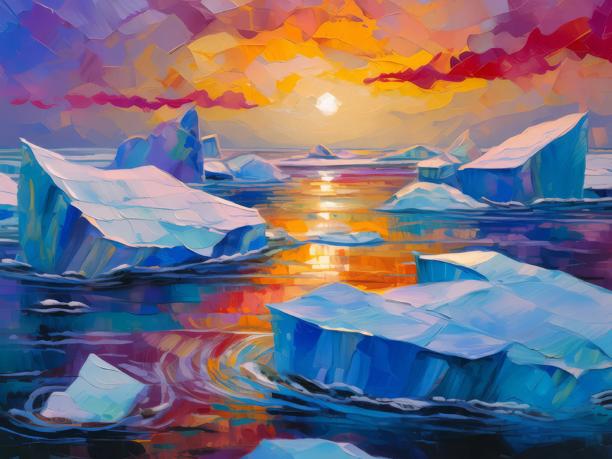 Painting: Drifting Ice Floes