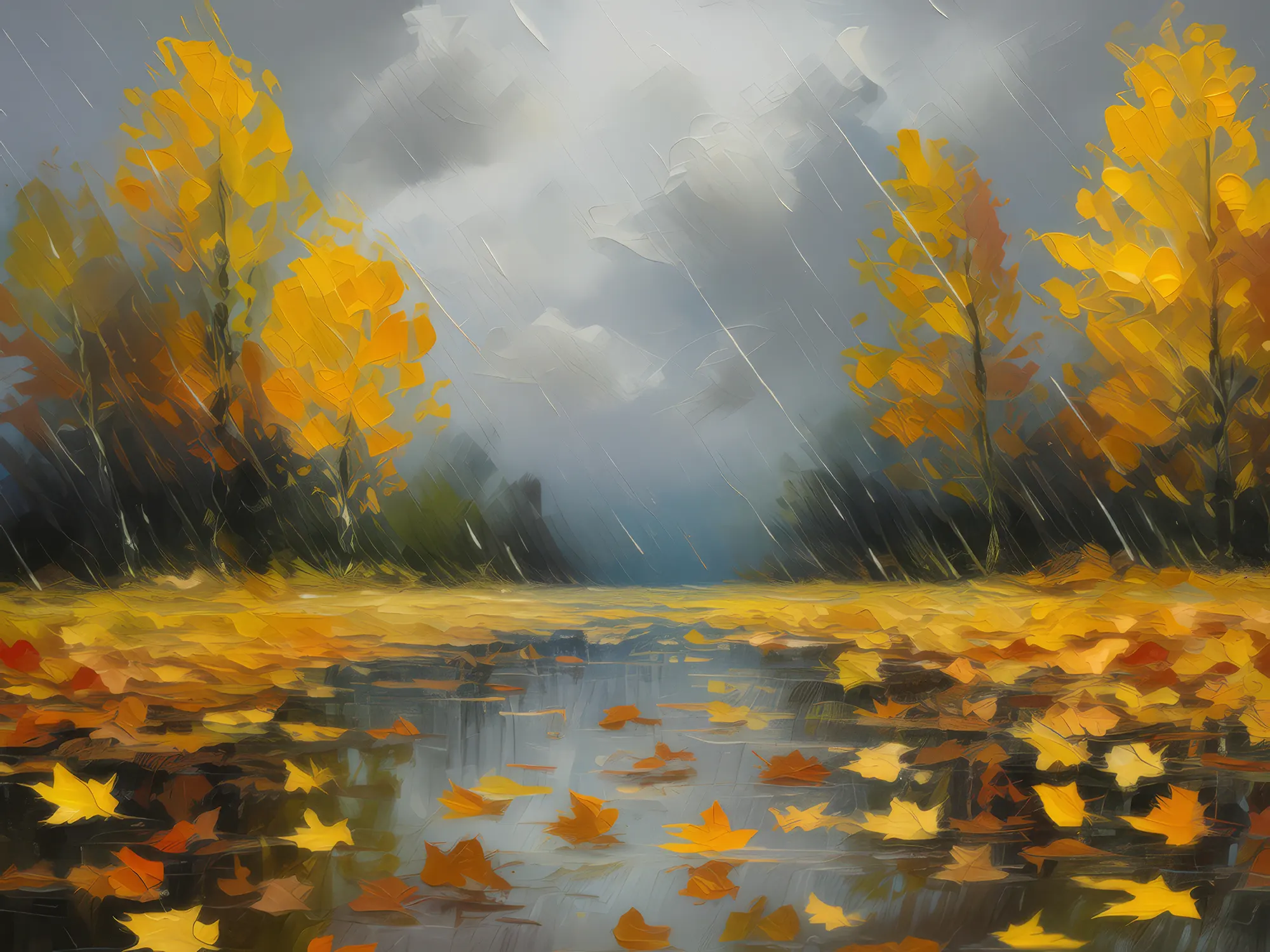 Painting: Drizzly Autumn Afternoon