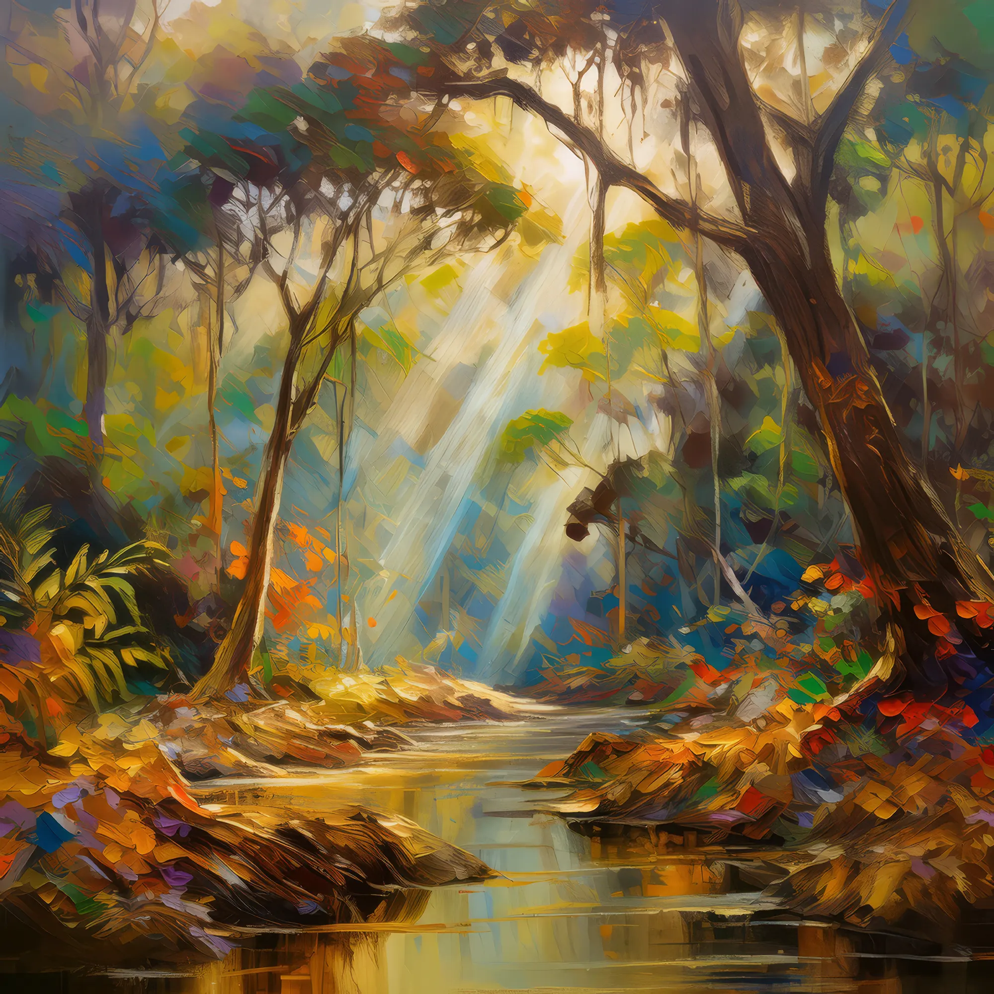 Painting: Dry Forest Morning Light