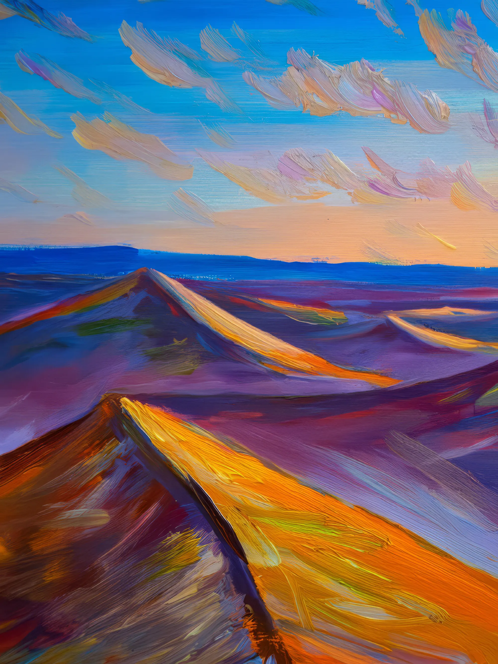 Painting: Dune Shadows at Twilight
