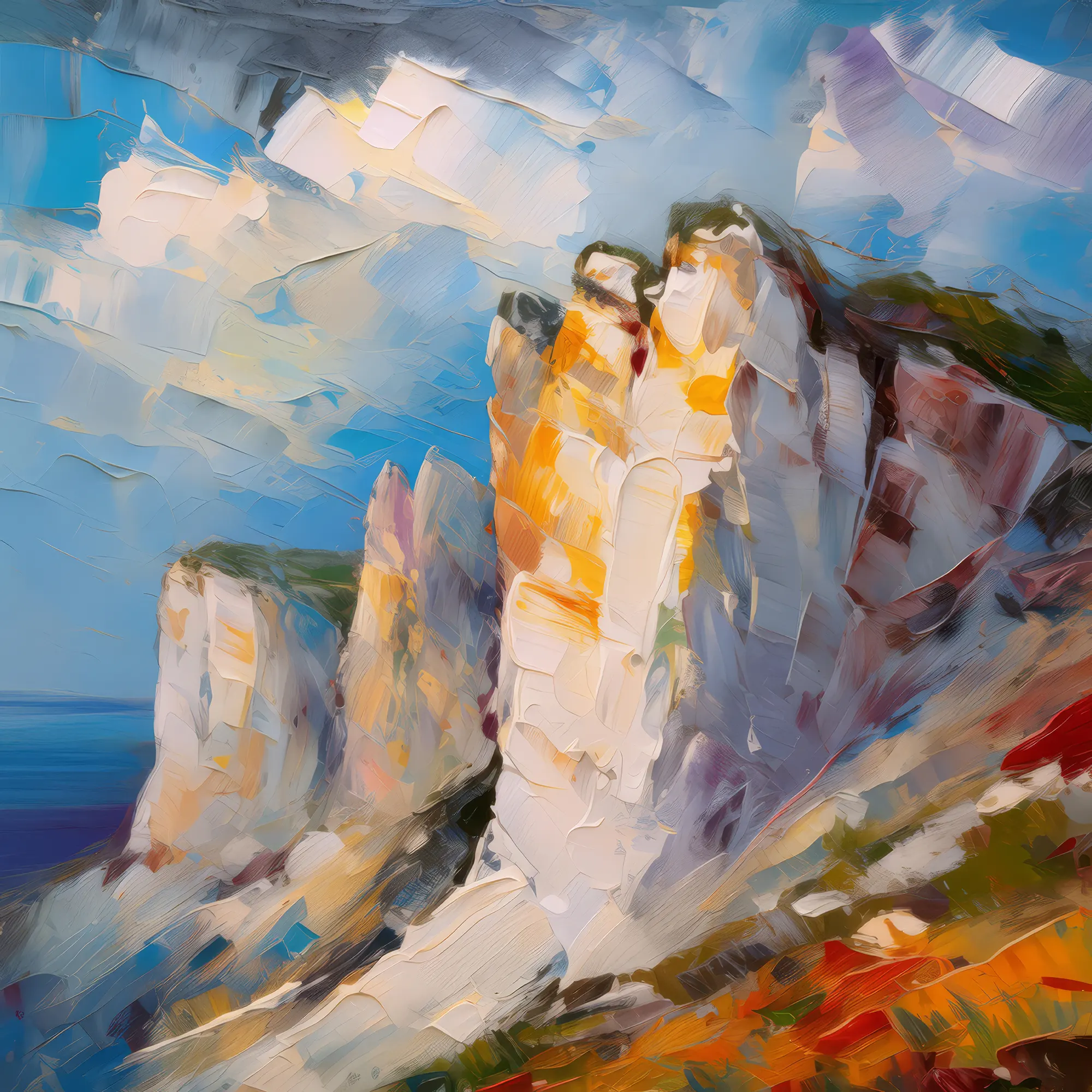 Painting: Echoes of Ancient Crags