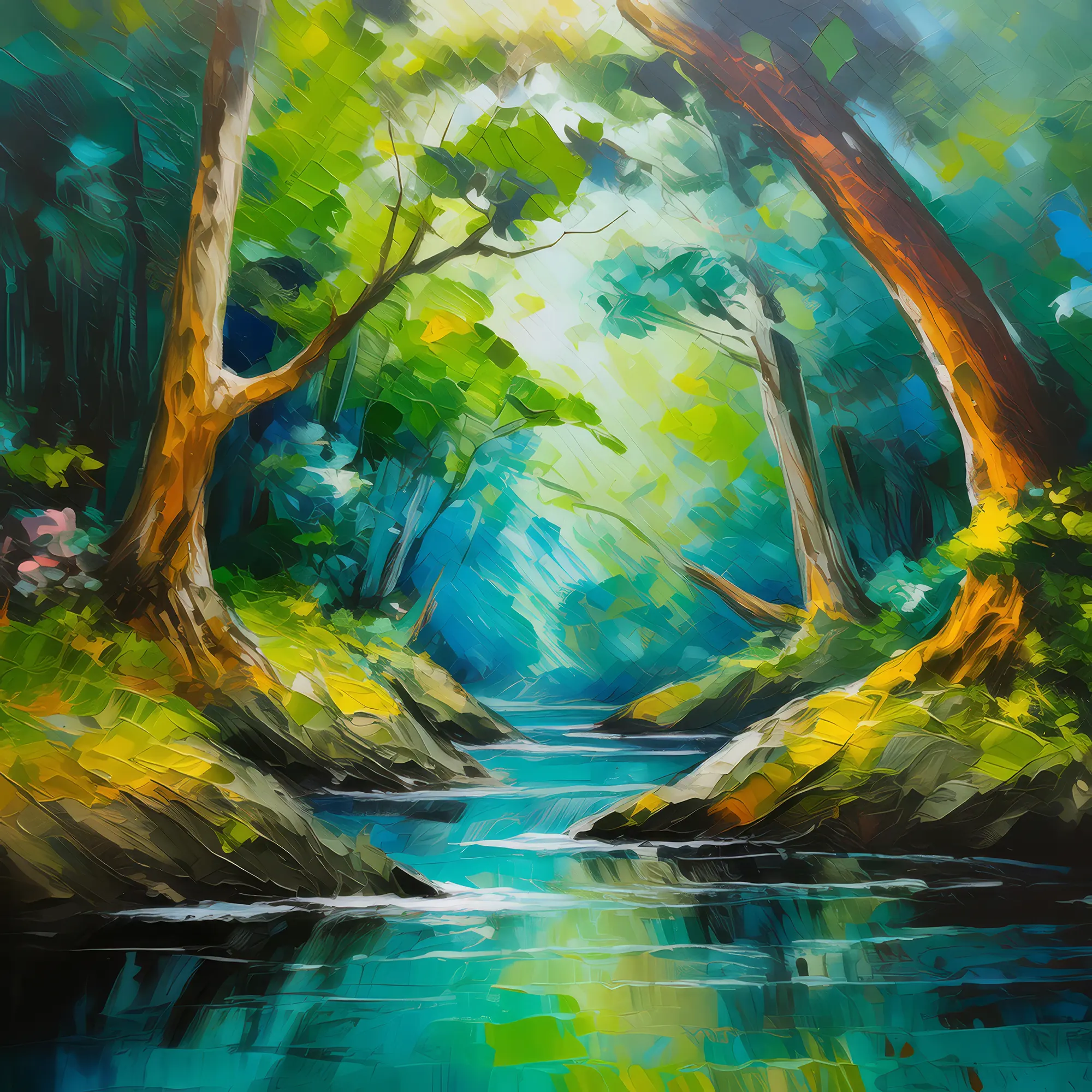 Painting: Emerald Forest Chasm