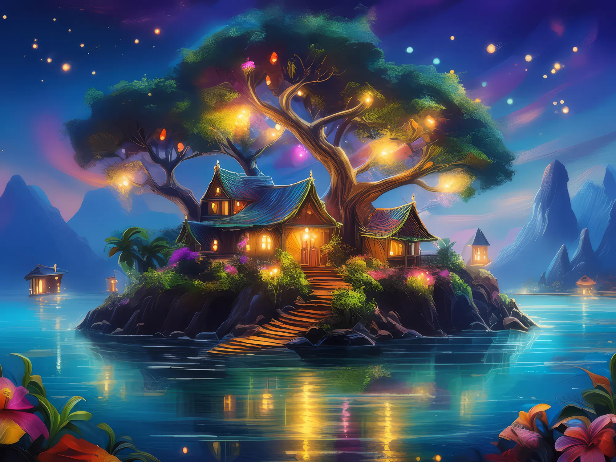 Painting: Enchanted Fairy Island