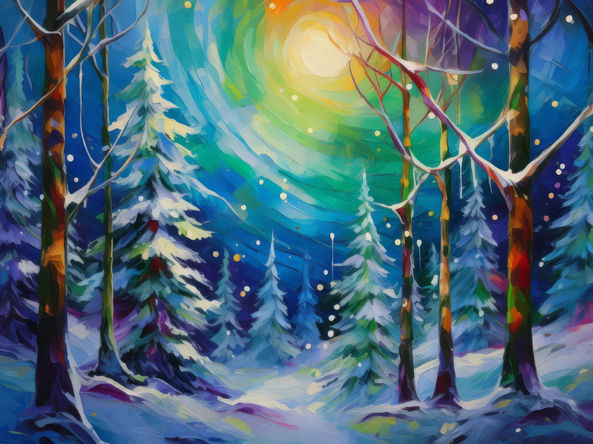 Painting: Enchanted Winter Forest