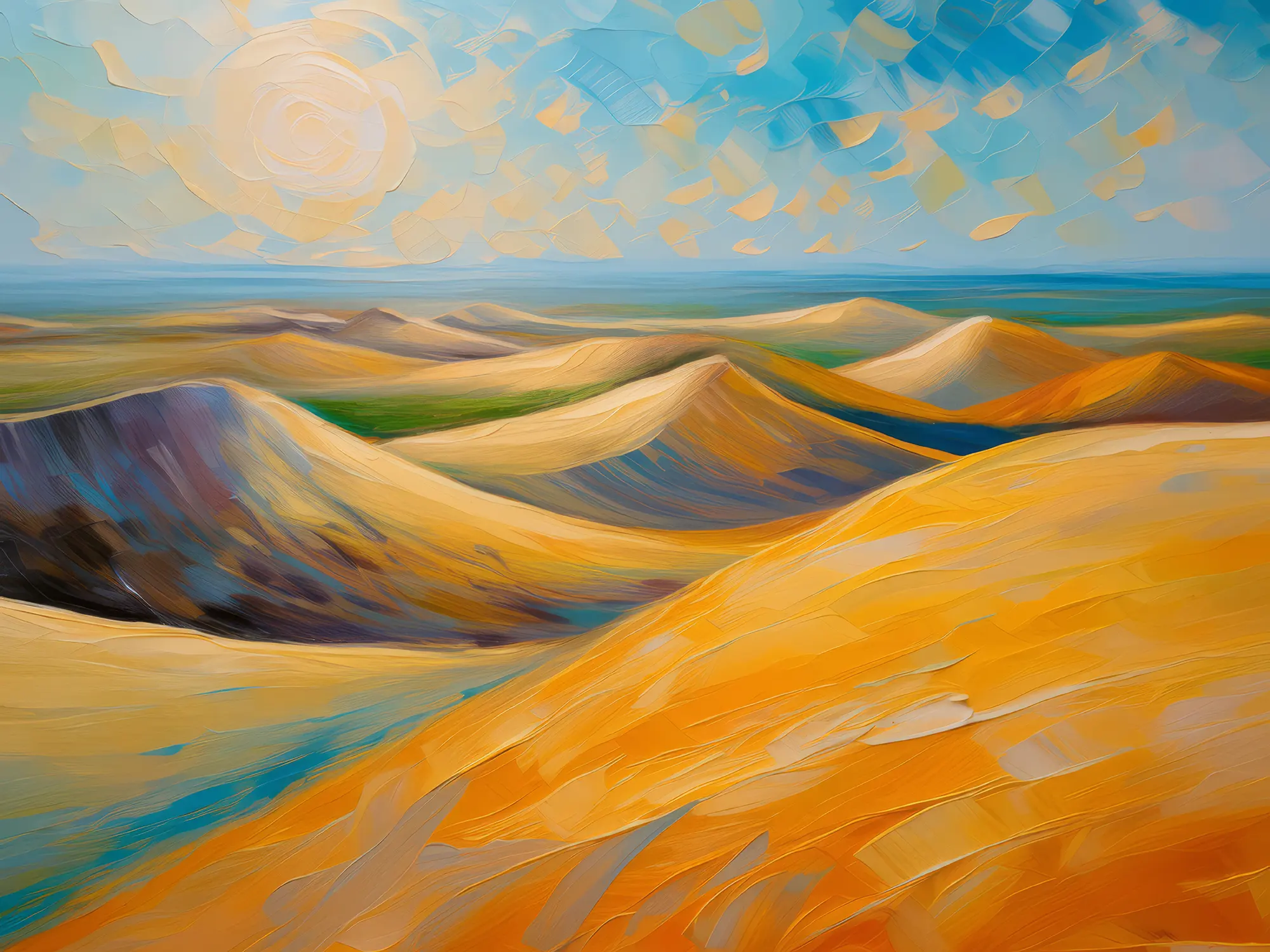 Painting: Endless Desert Dunes