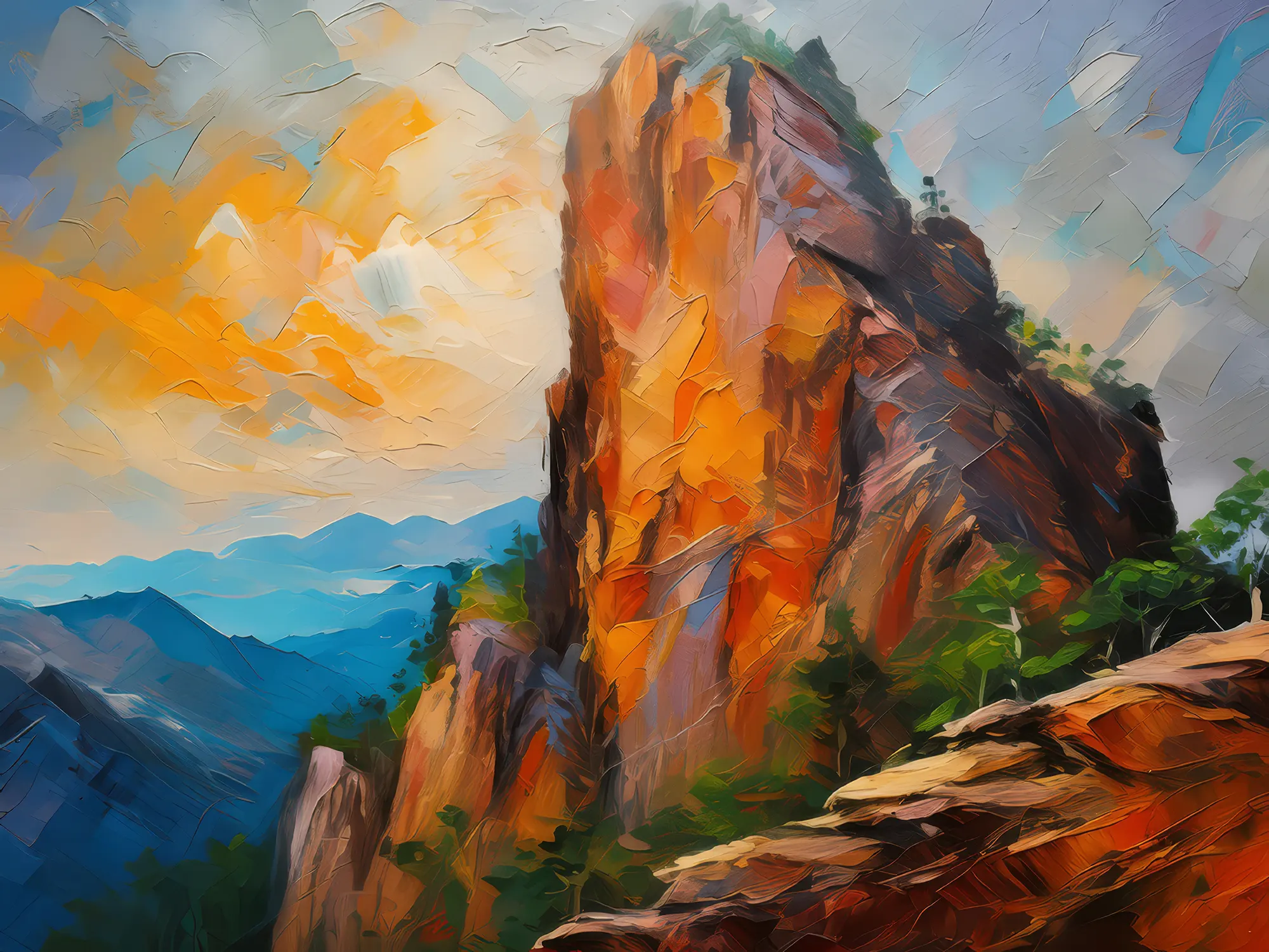 Painting: Enigmatic Echoes of the Crag