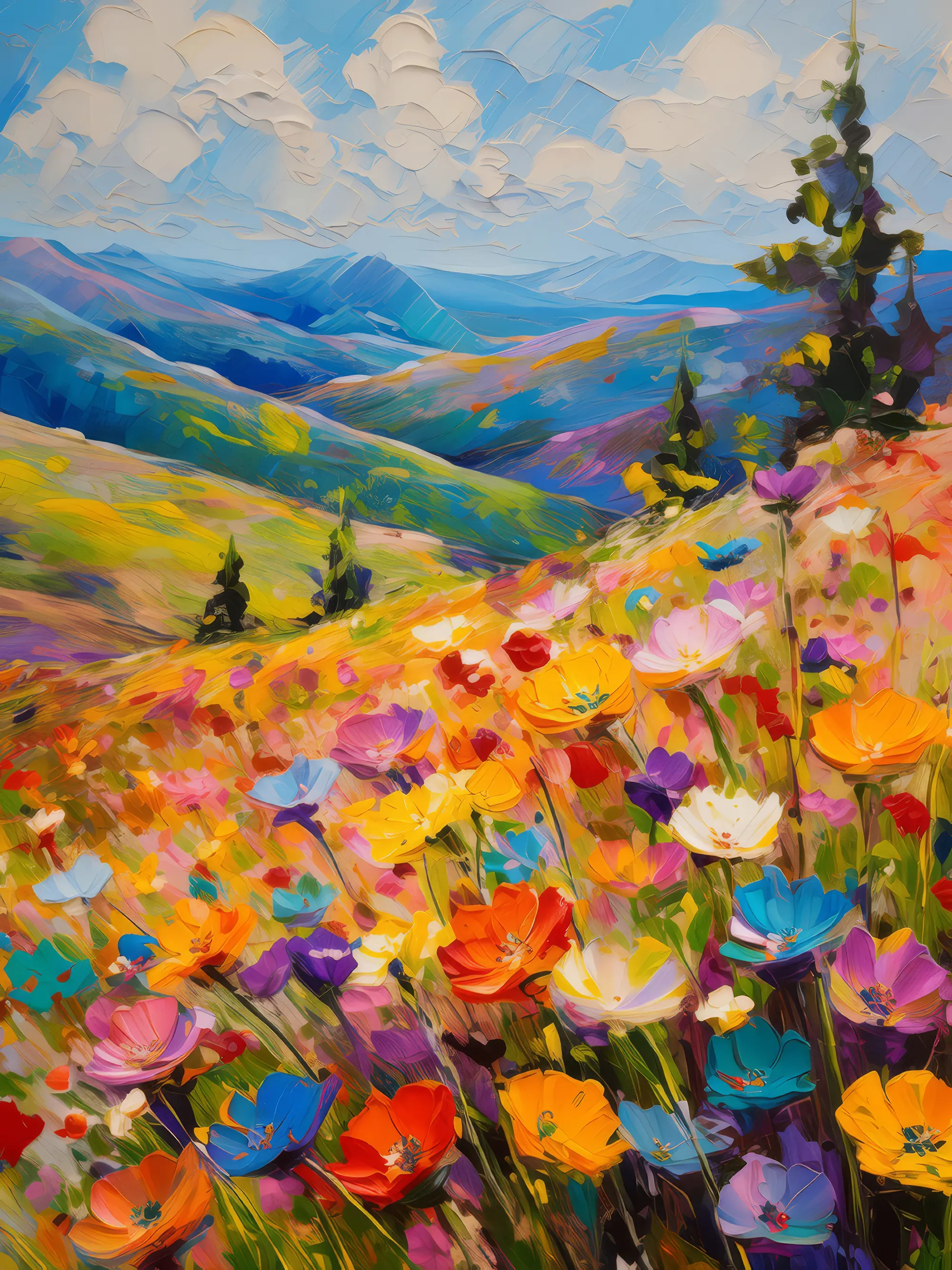 Painting: Ephemeral Plateau Wildflowers
