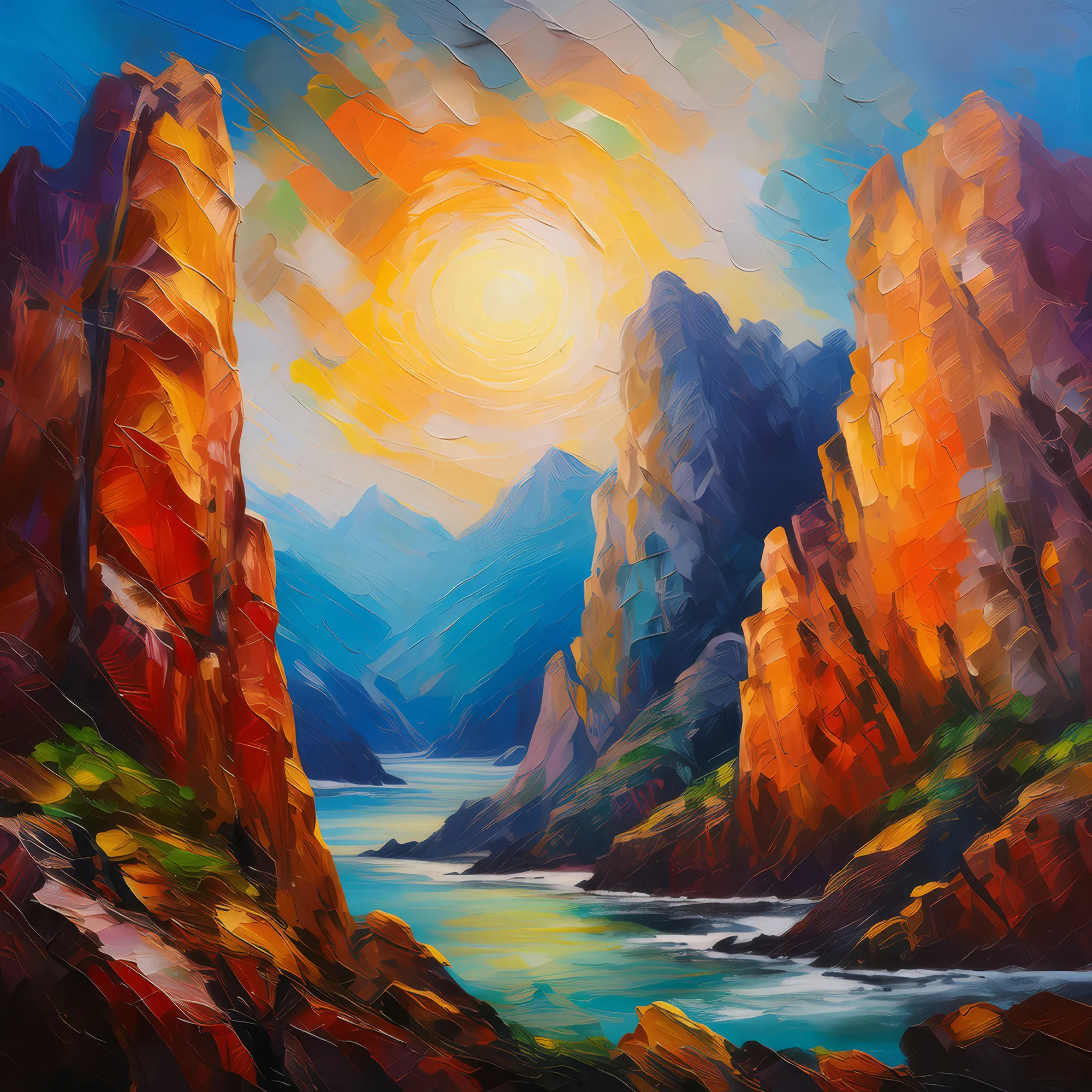 Painting: Eternal Echoes of the Ancient Crags