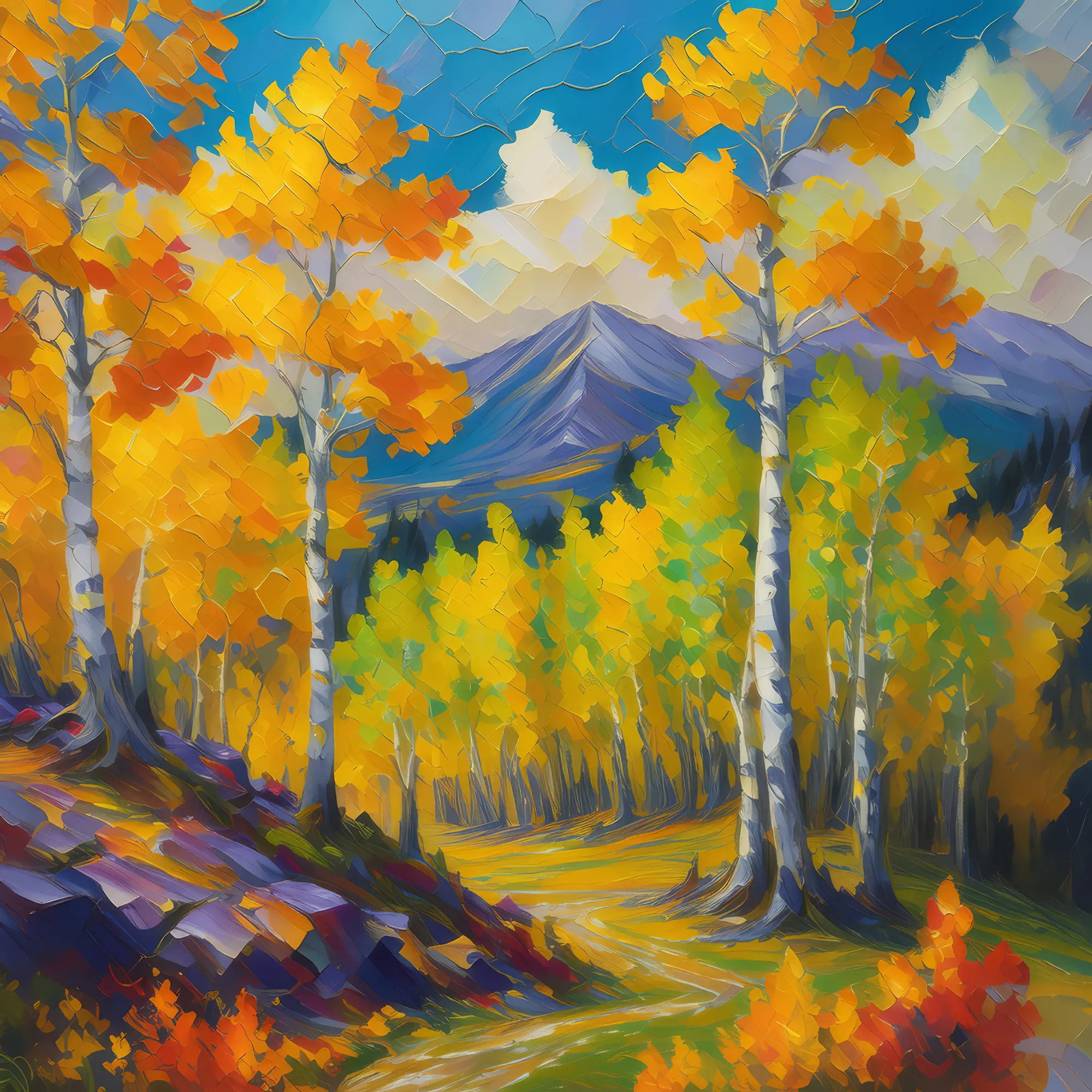 Painting: Ethereal Plateau Aspen Grove