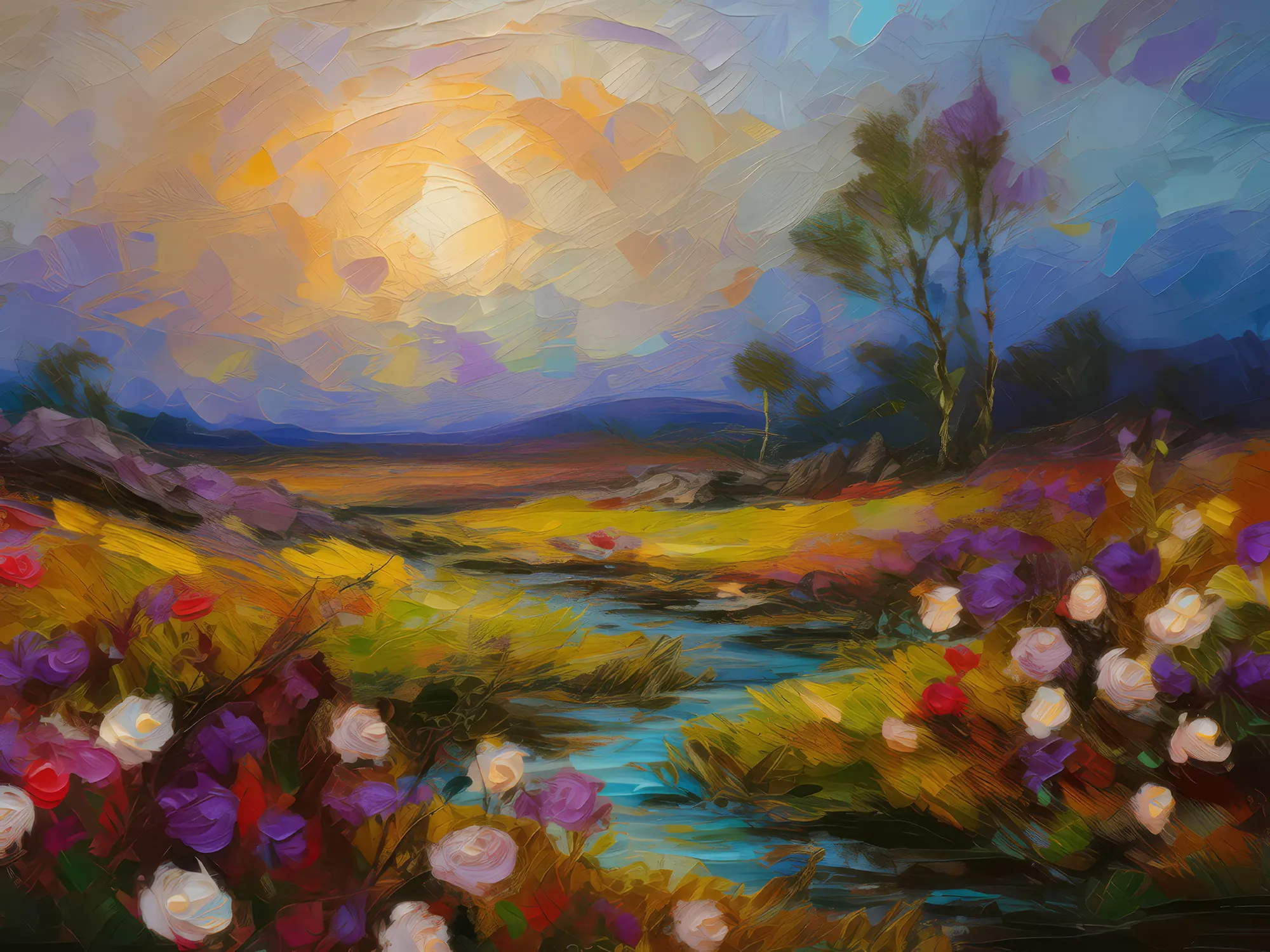 Painting: Evening Calm on the Moor