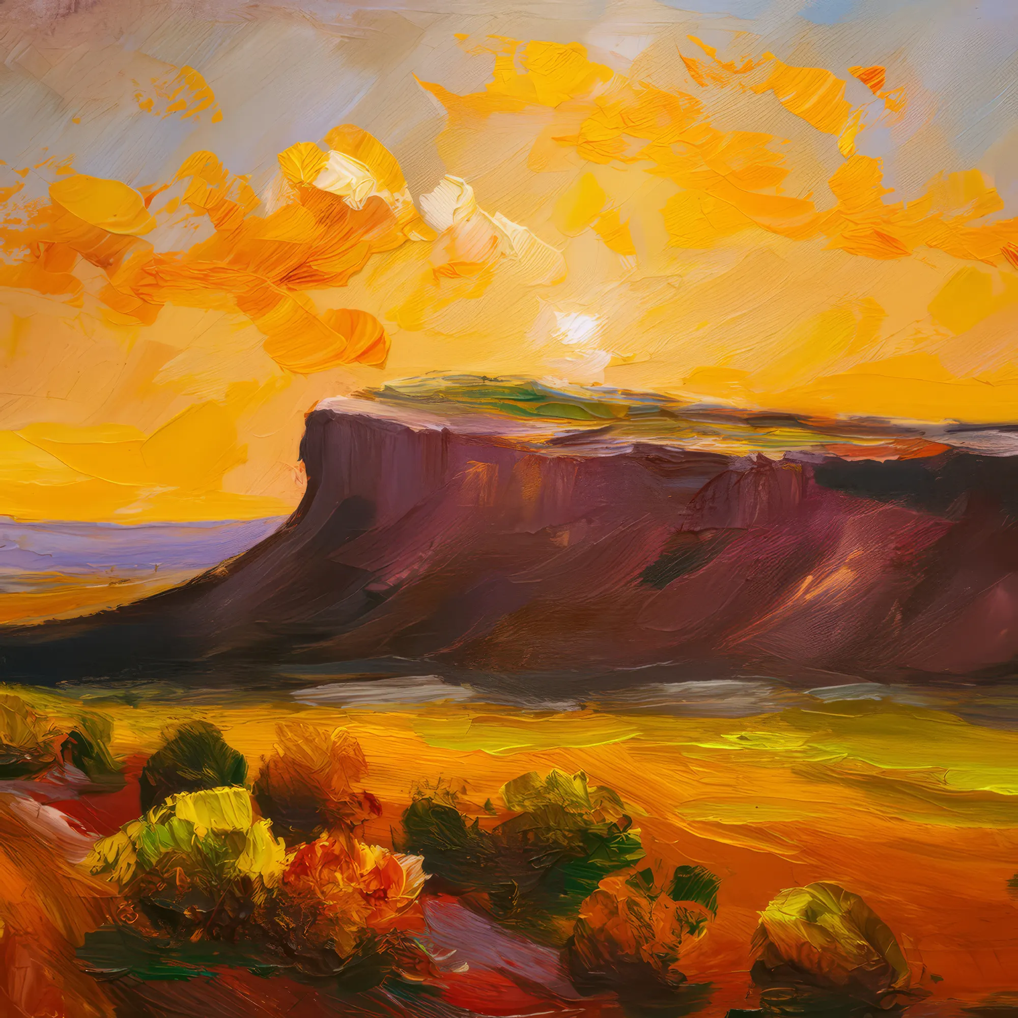 Painting: Evening Glow Mesa