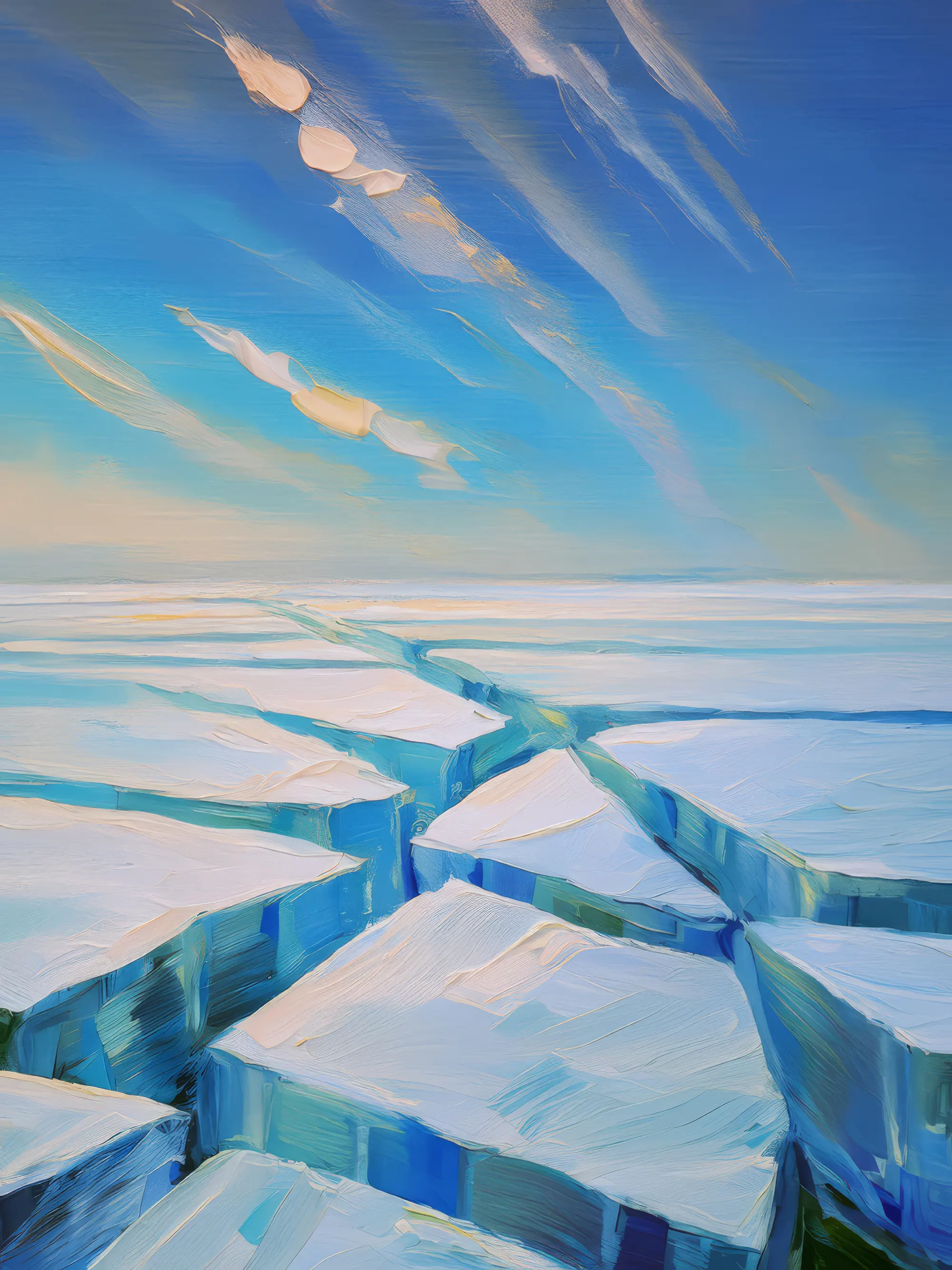 Painting: Expansive Ice Shelf