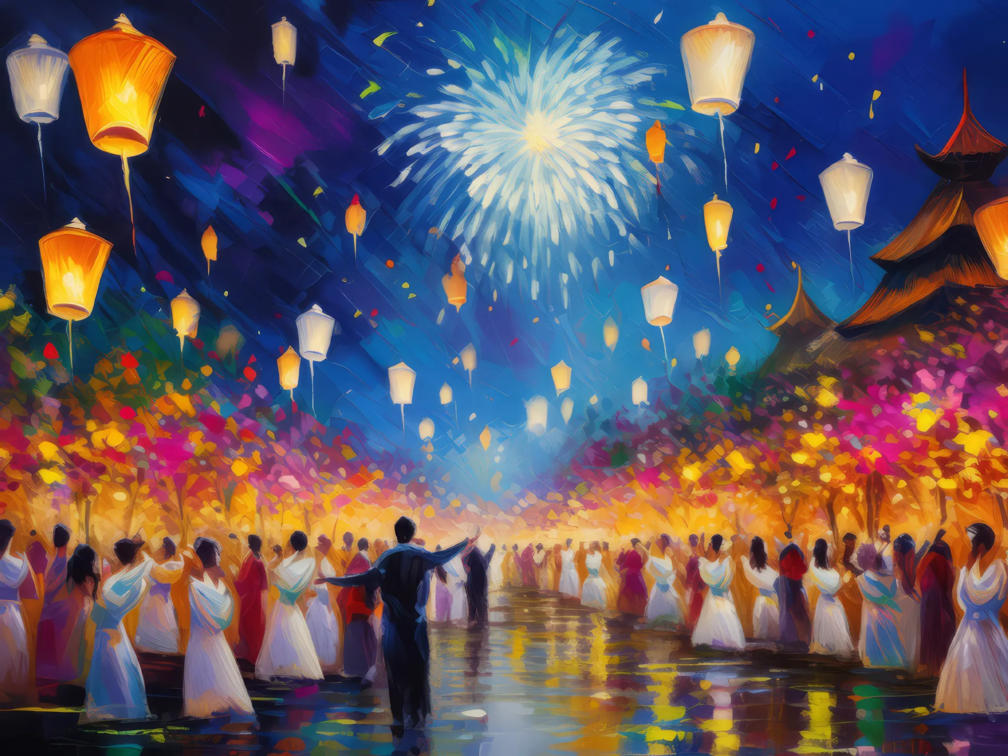 Painting: Festival of Lights