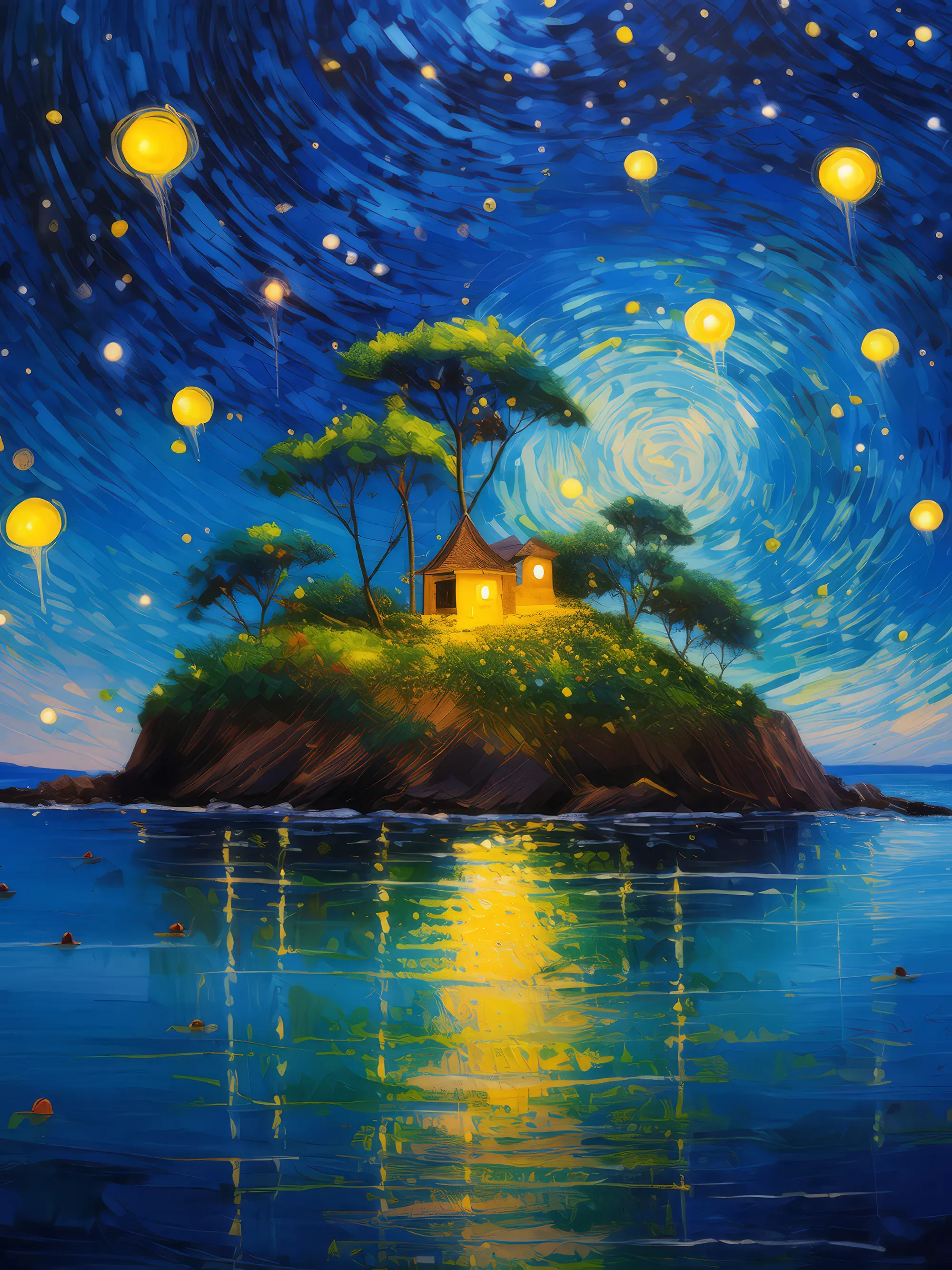 Painting: Firefly Glow Island