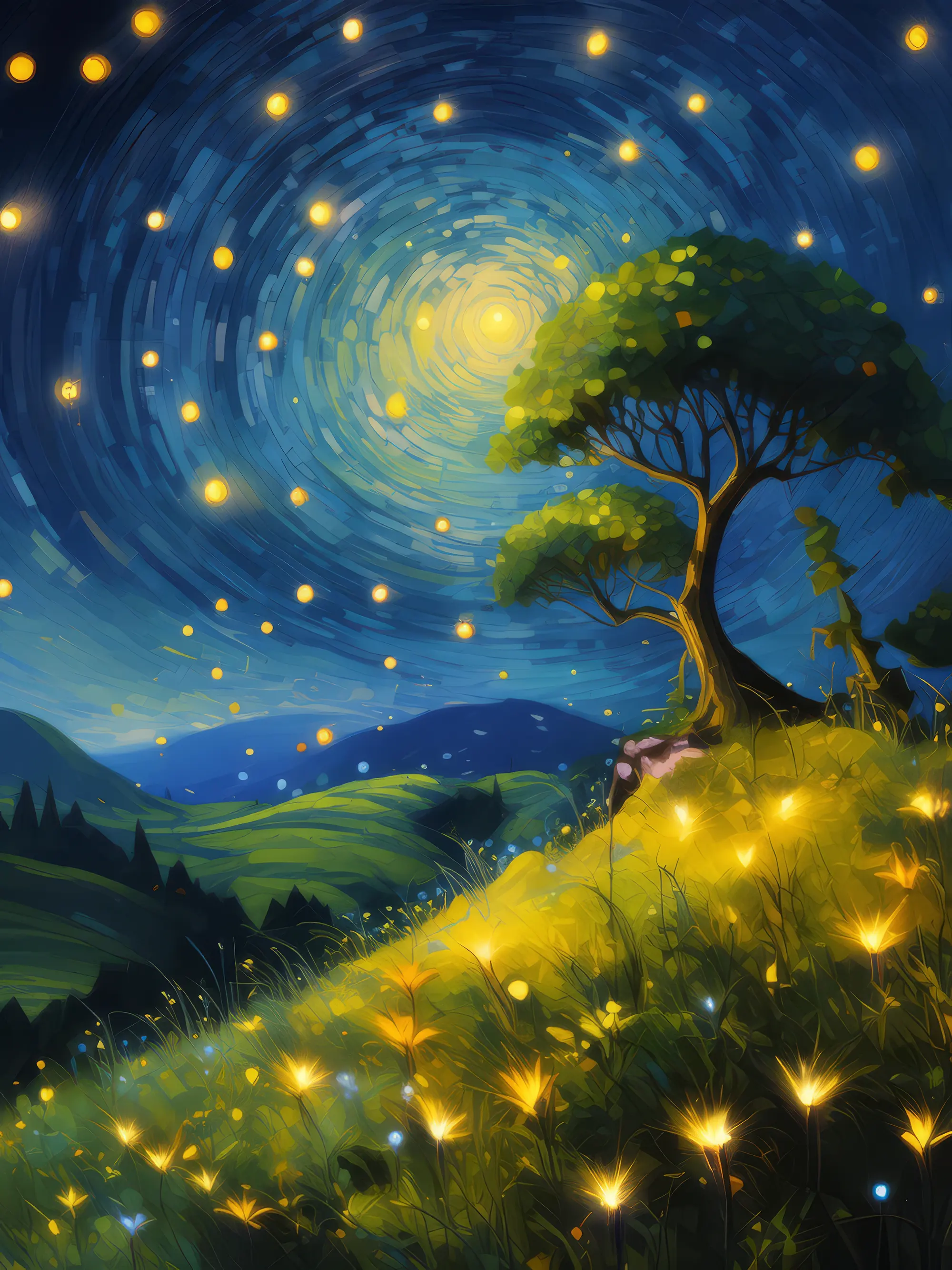 Painting: Firefly Knoll Enchantment Tale