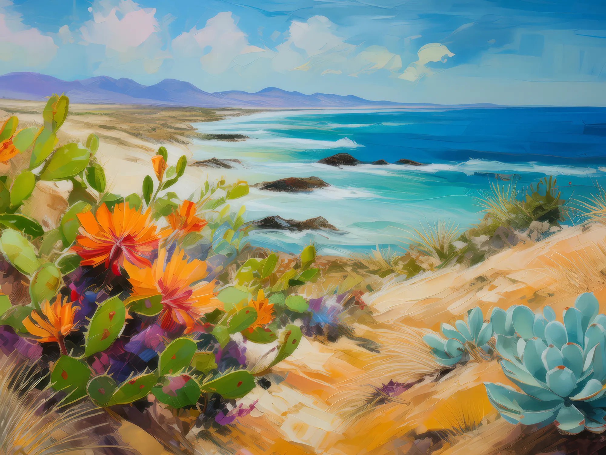 Painting: Flora of Ocean Desert