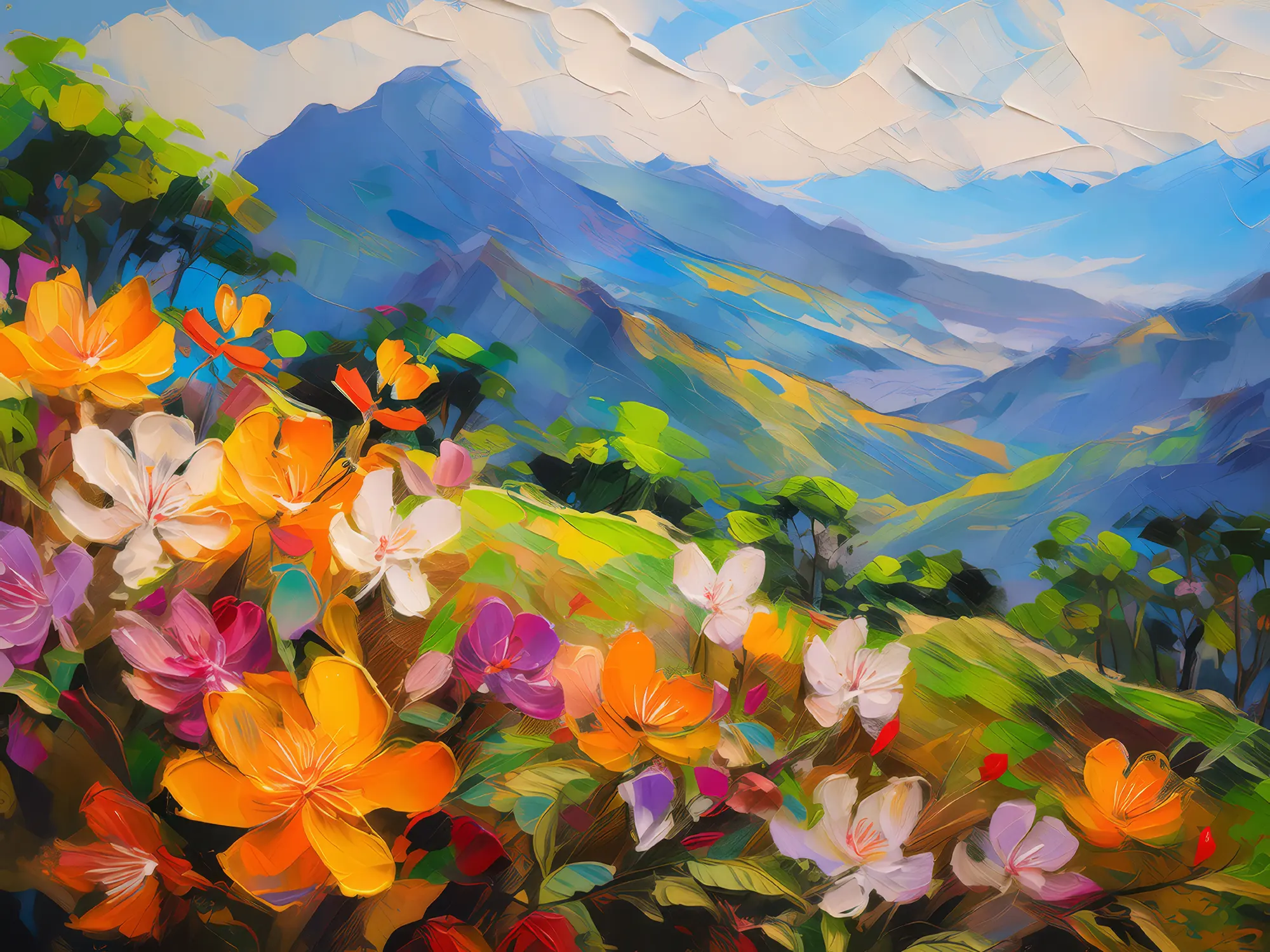 Painting: Flowering Slopes of the Tropics