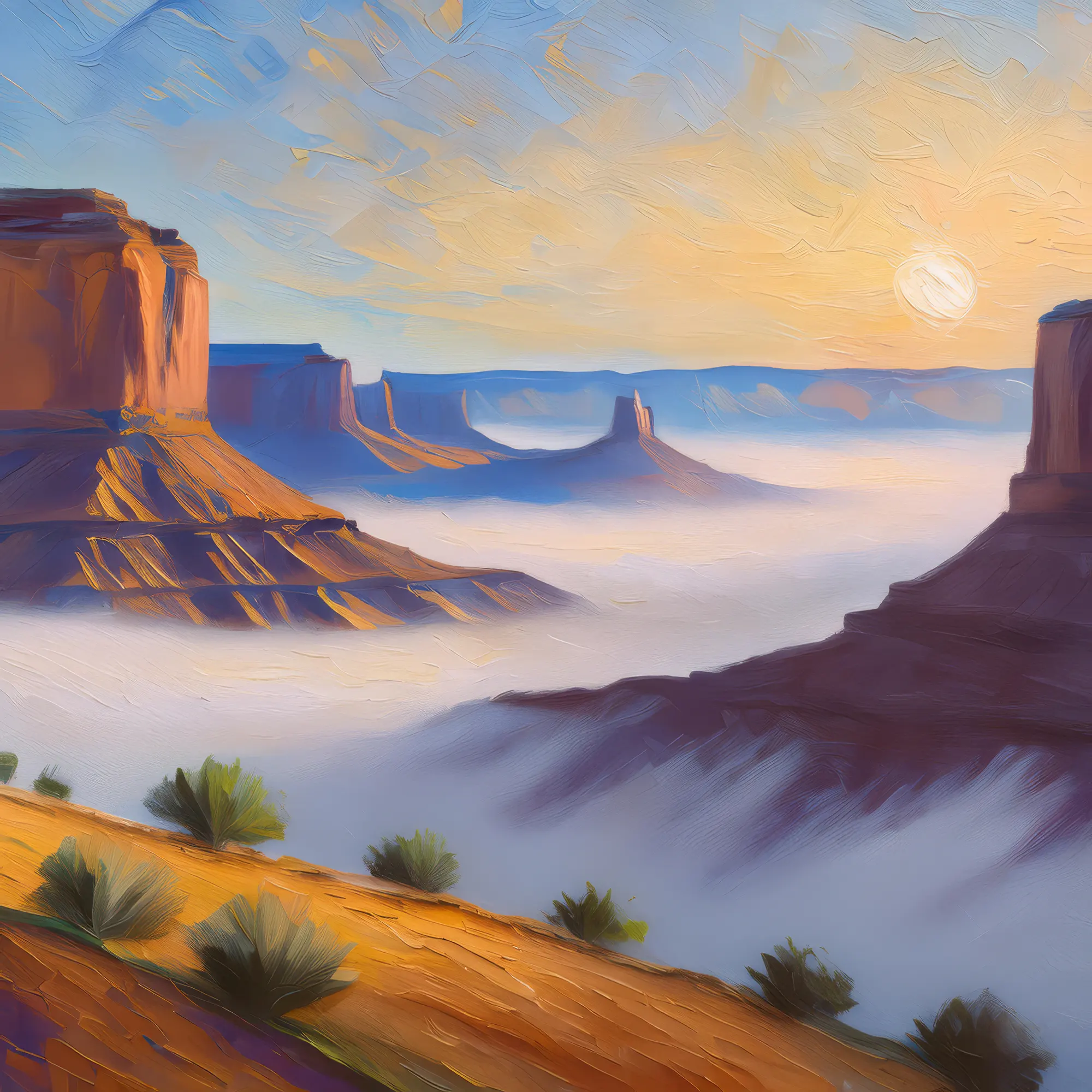 Painting: Foggy Mesa Morning