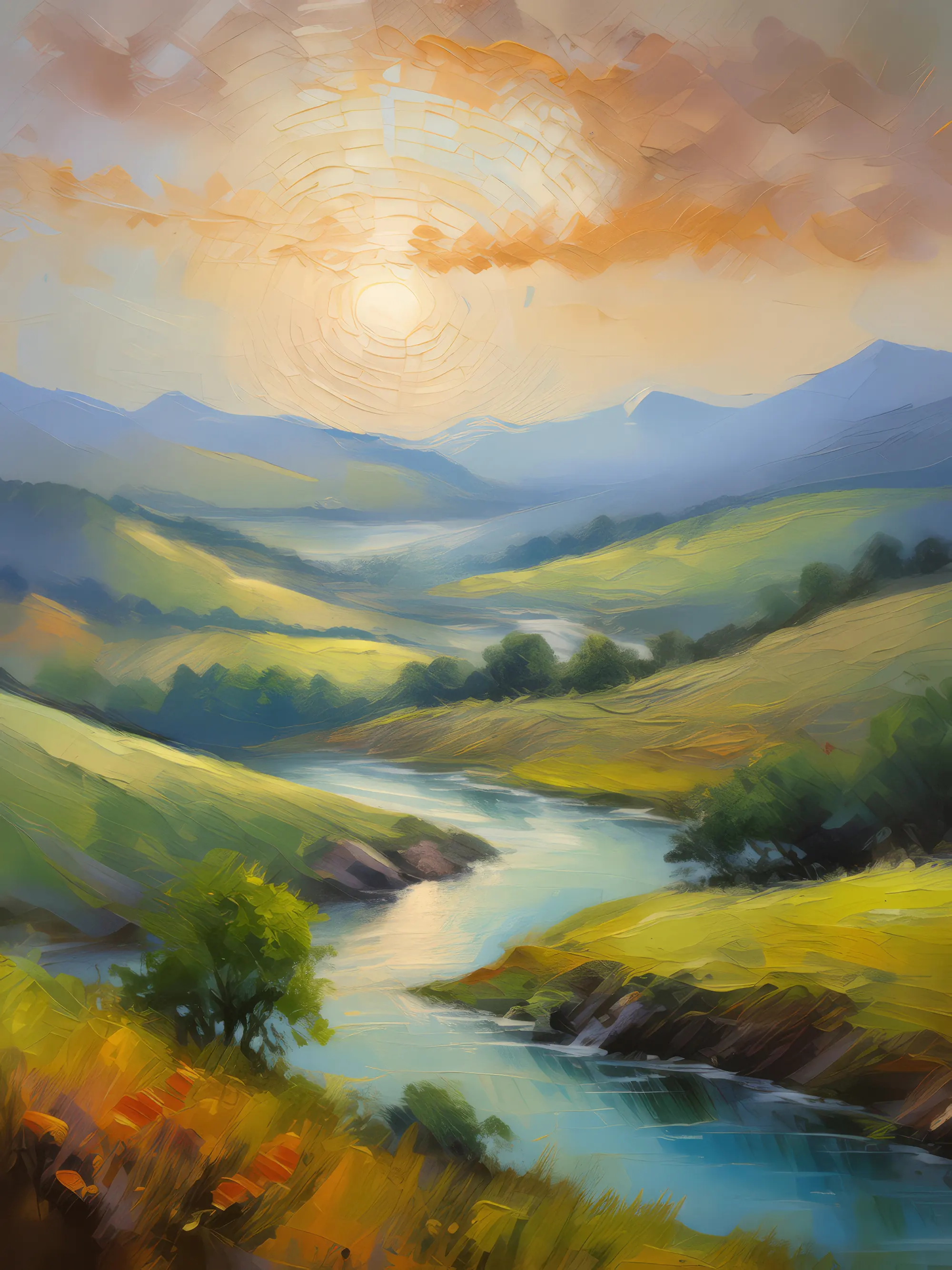 Painting: Foggy Valley Morning