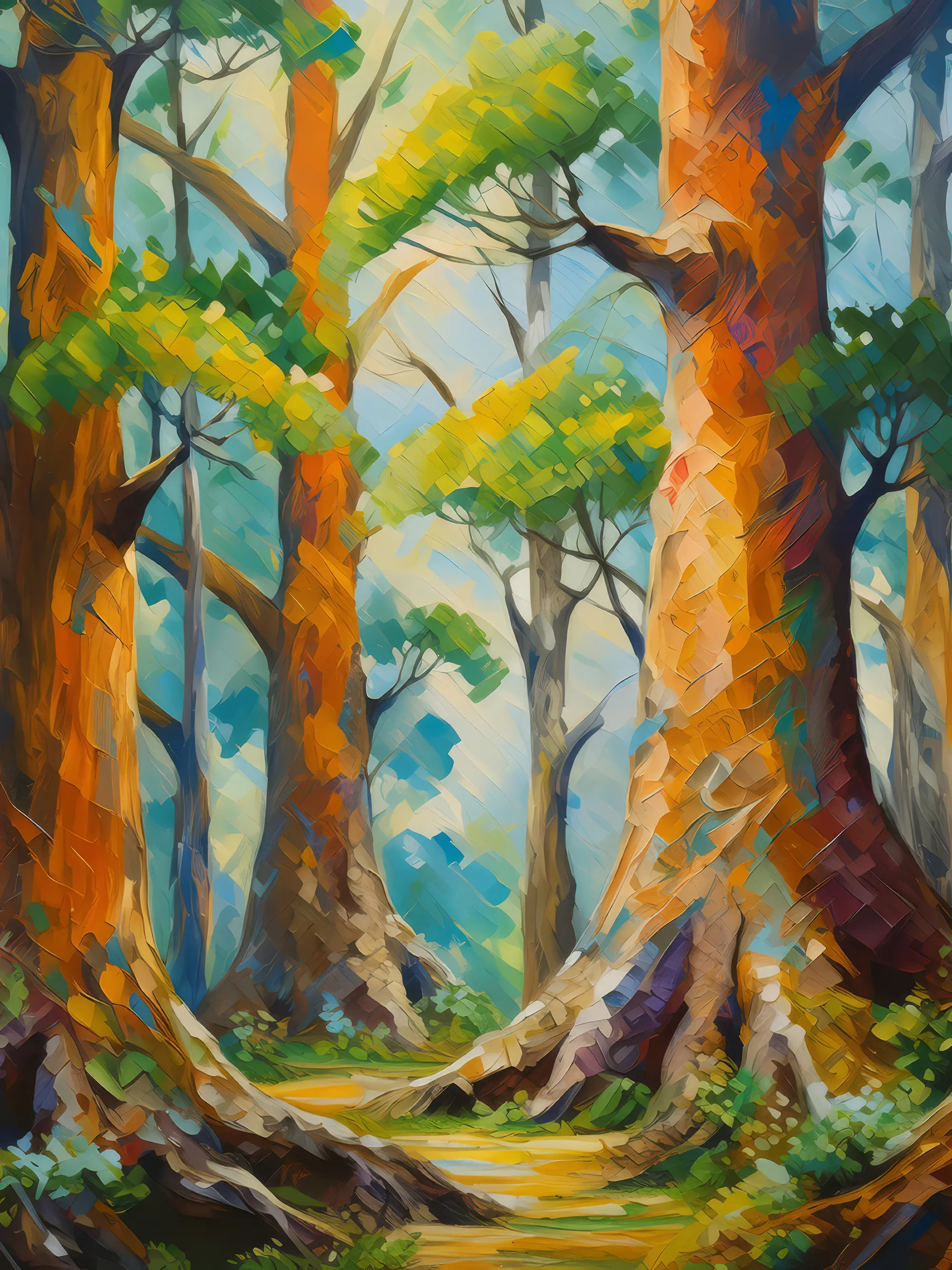 Painting: Forest Ancient Trees