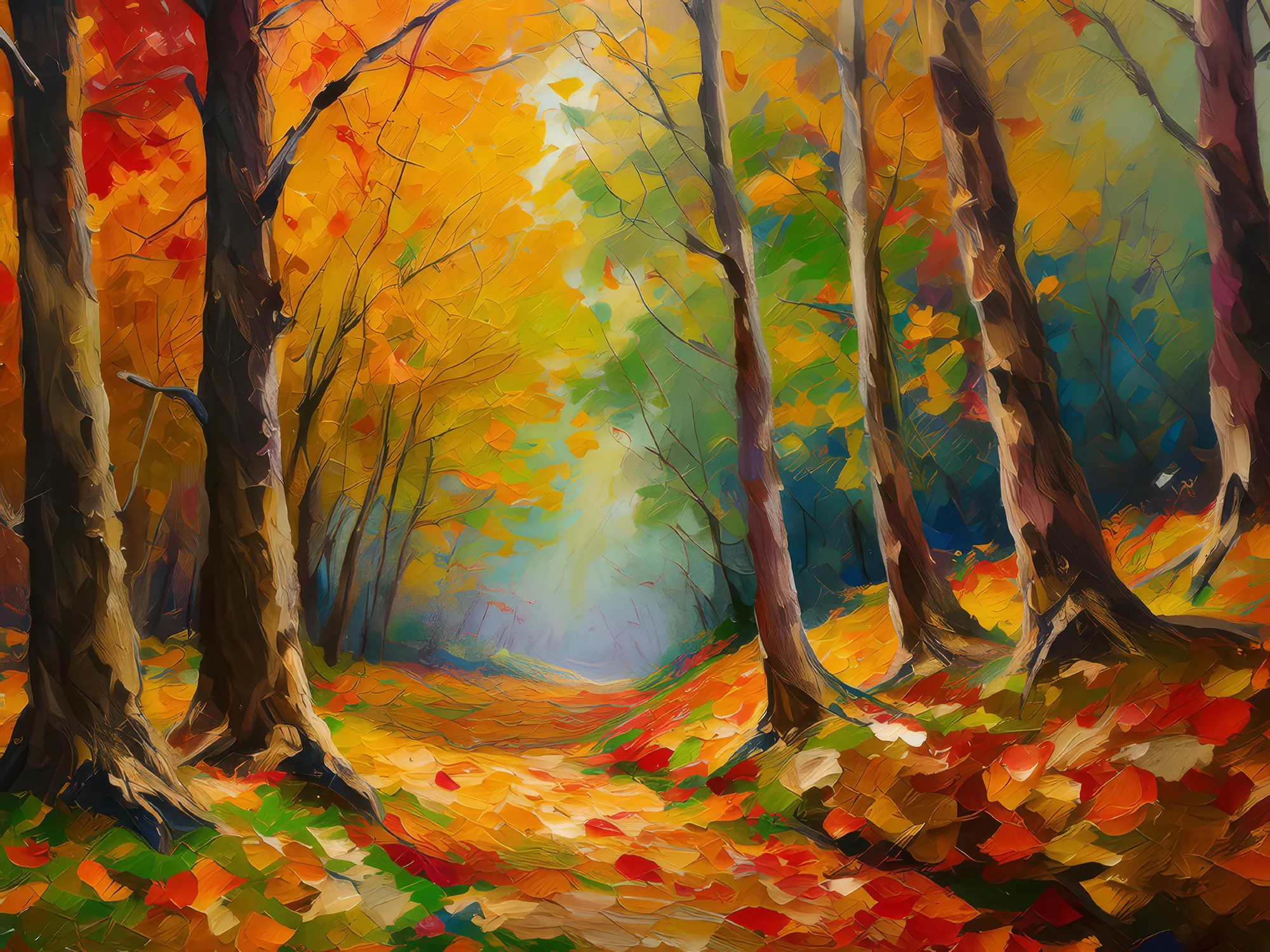 Painting: Forest Autumn Walk