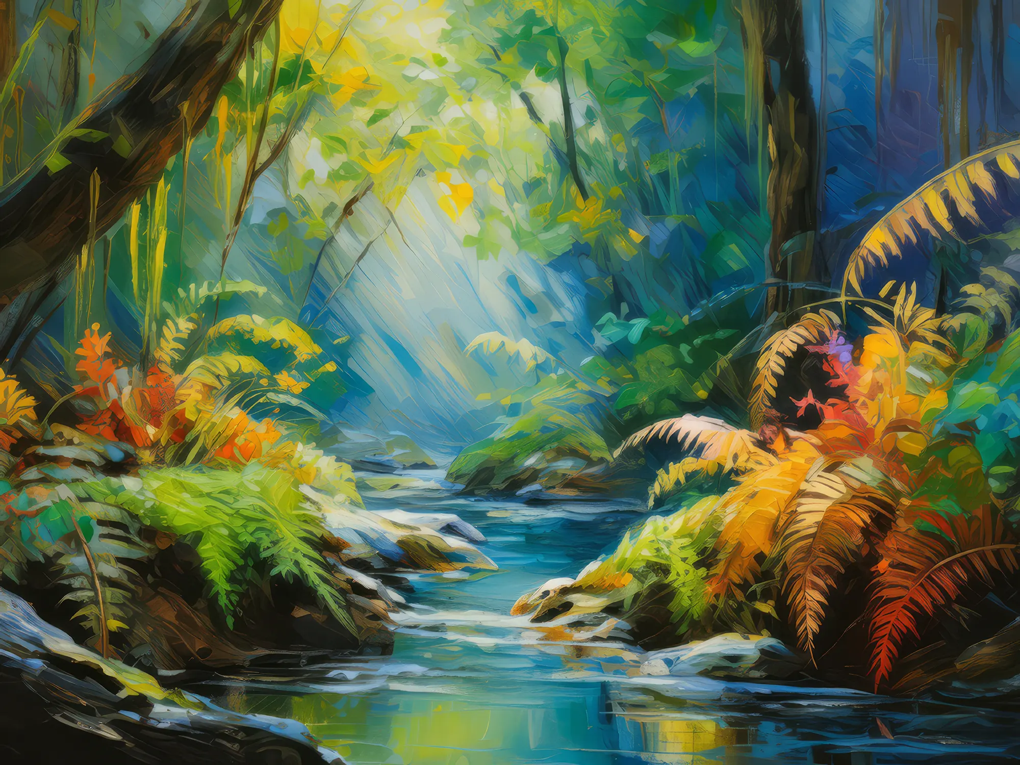 Painting: Forest Brook Grotto