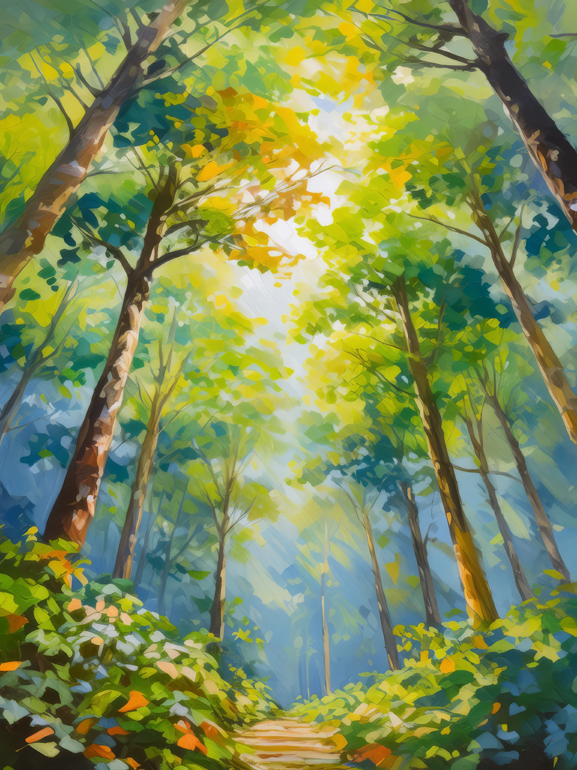 Painting: Forest Canopy at Noon