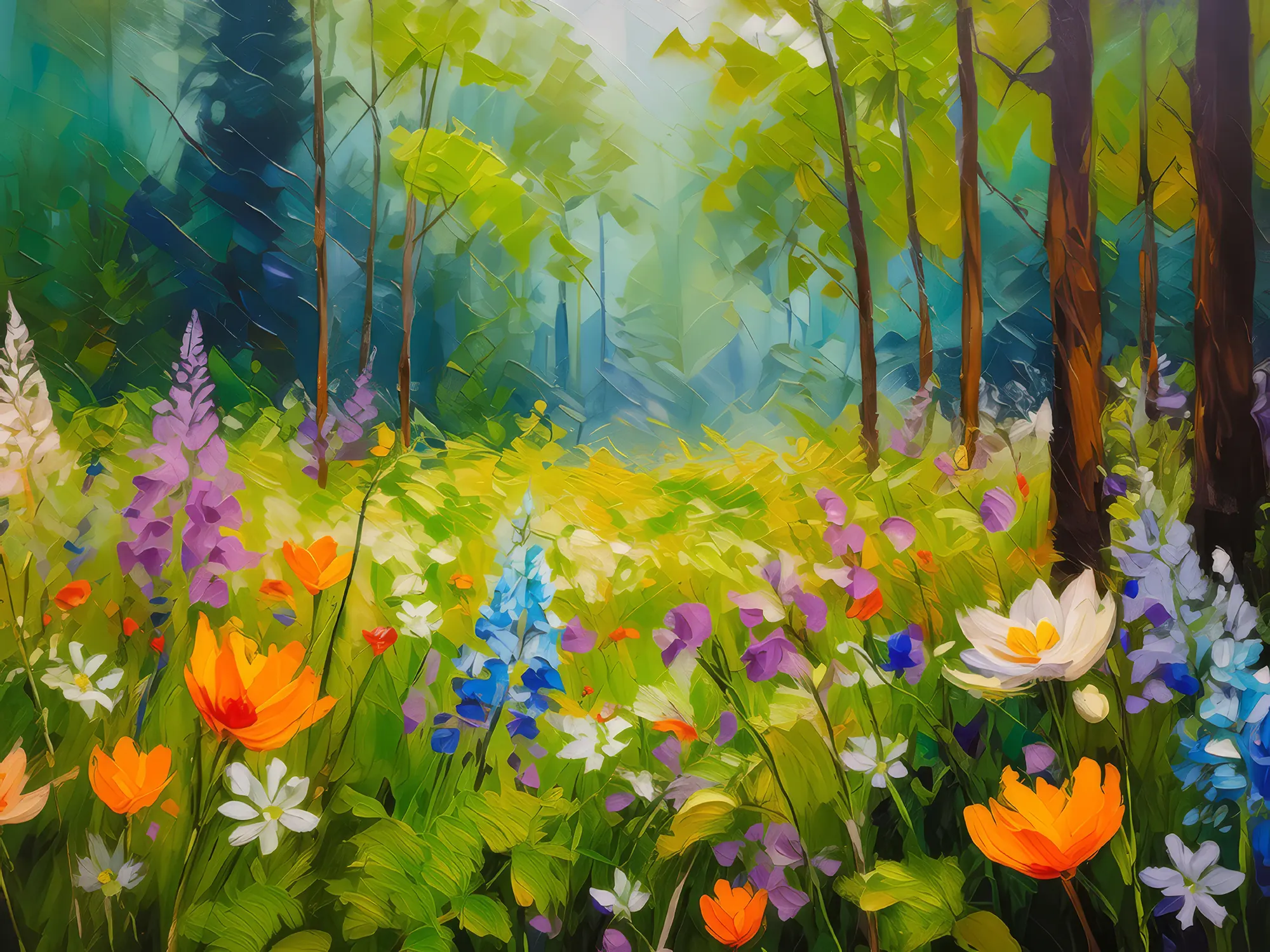 Painting: Forest Glade in Spring