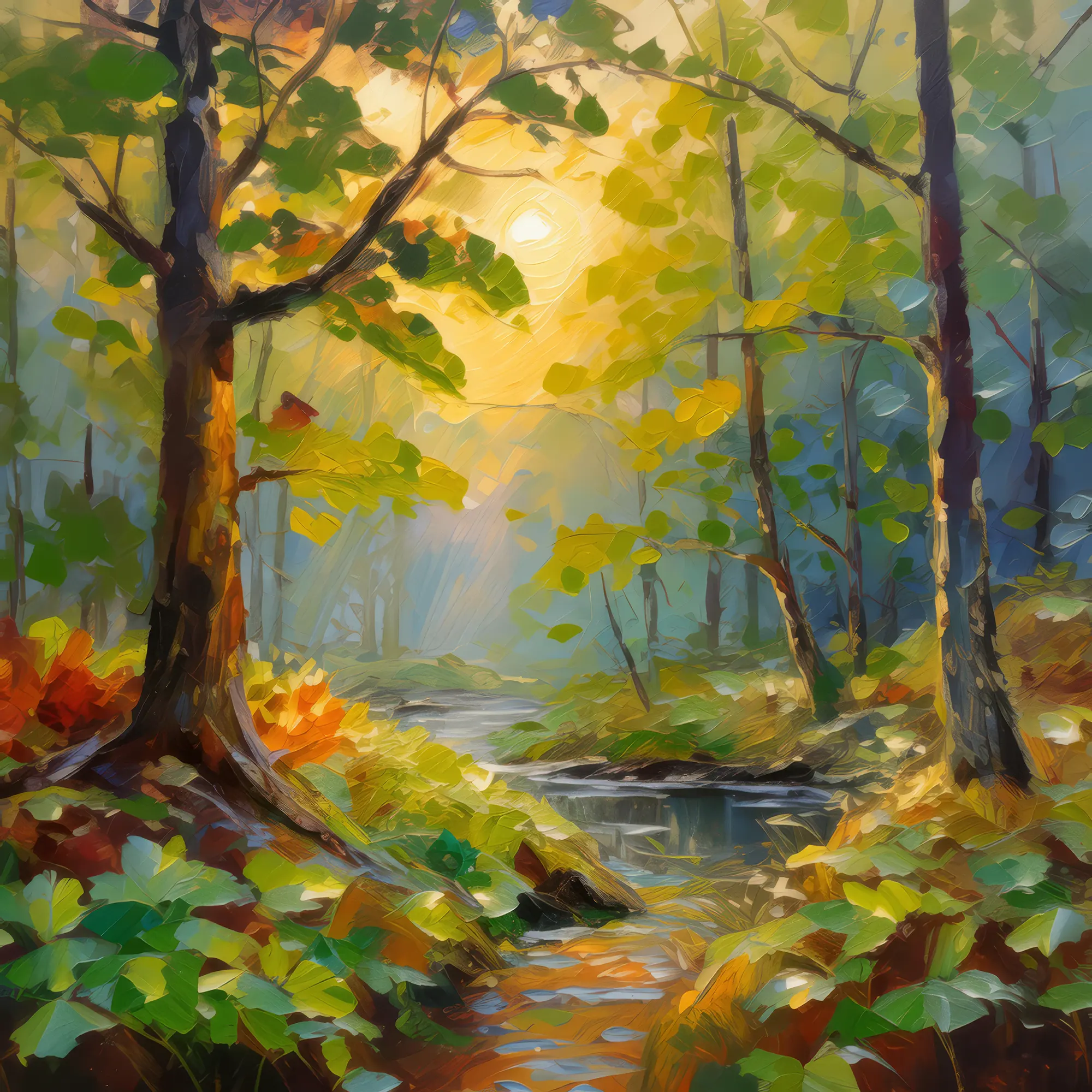 Painting: Forest Morning Dew