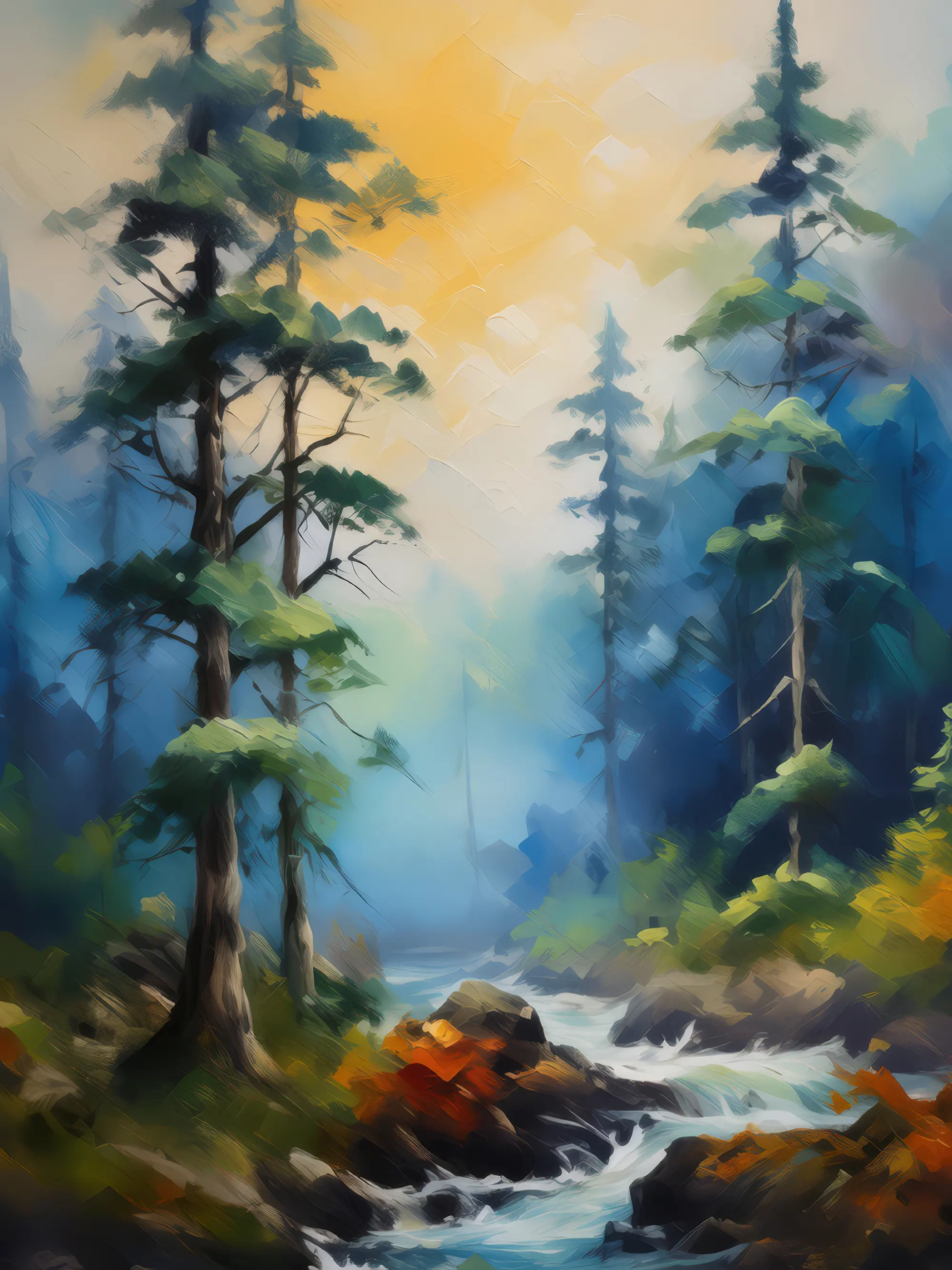 Painting: Forest Mystic Fog