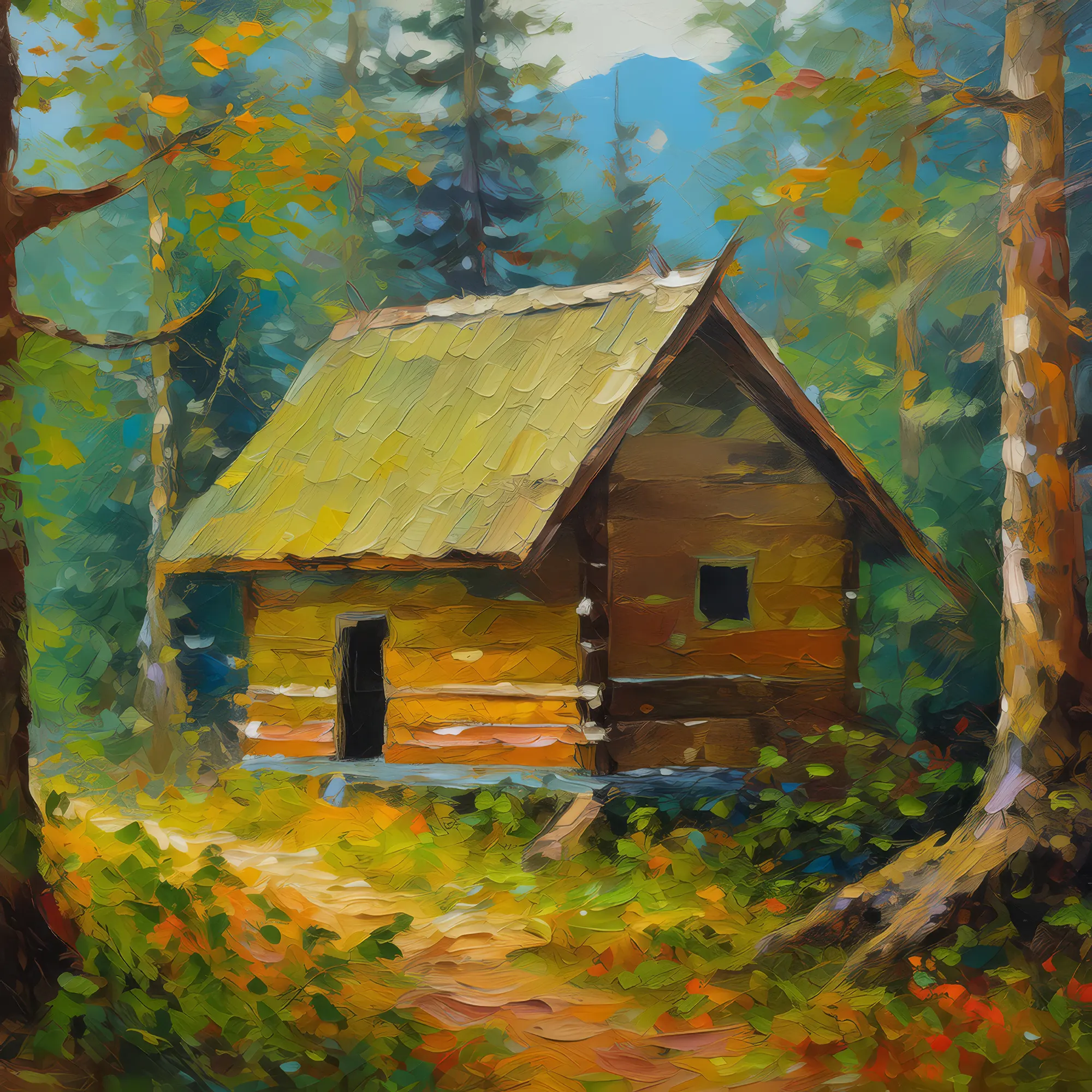 Painting: Forest Secret Hideaway