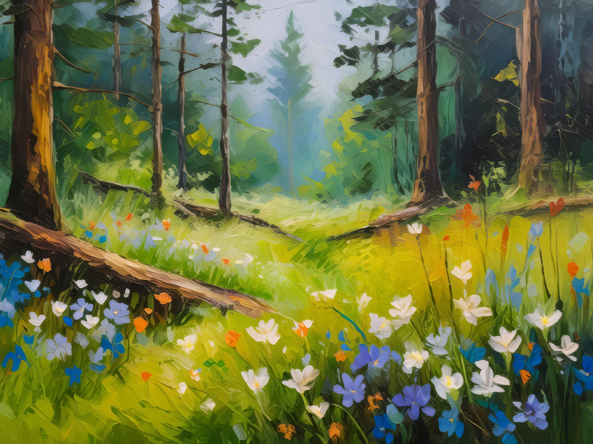 Painting: Forest Spring Meadow