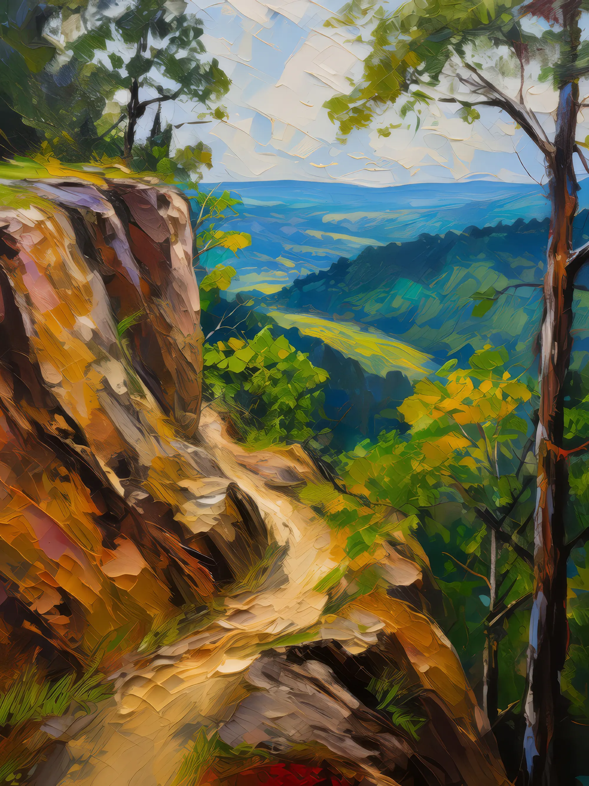 Painting: Forest Trail Bluff