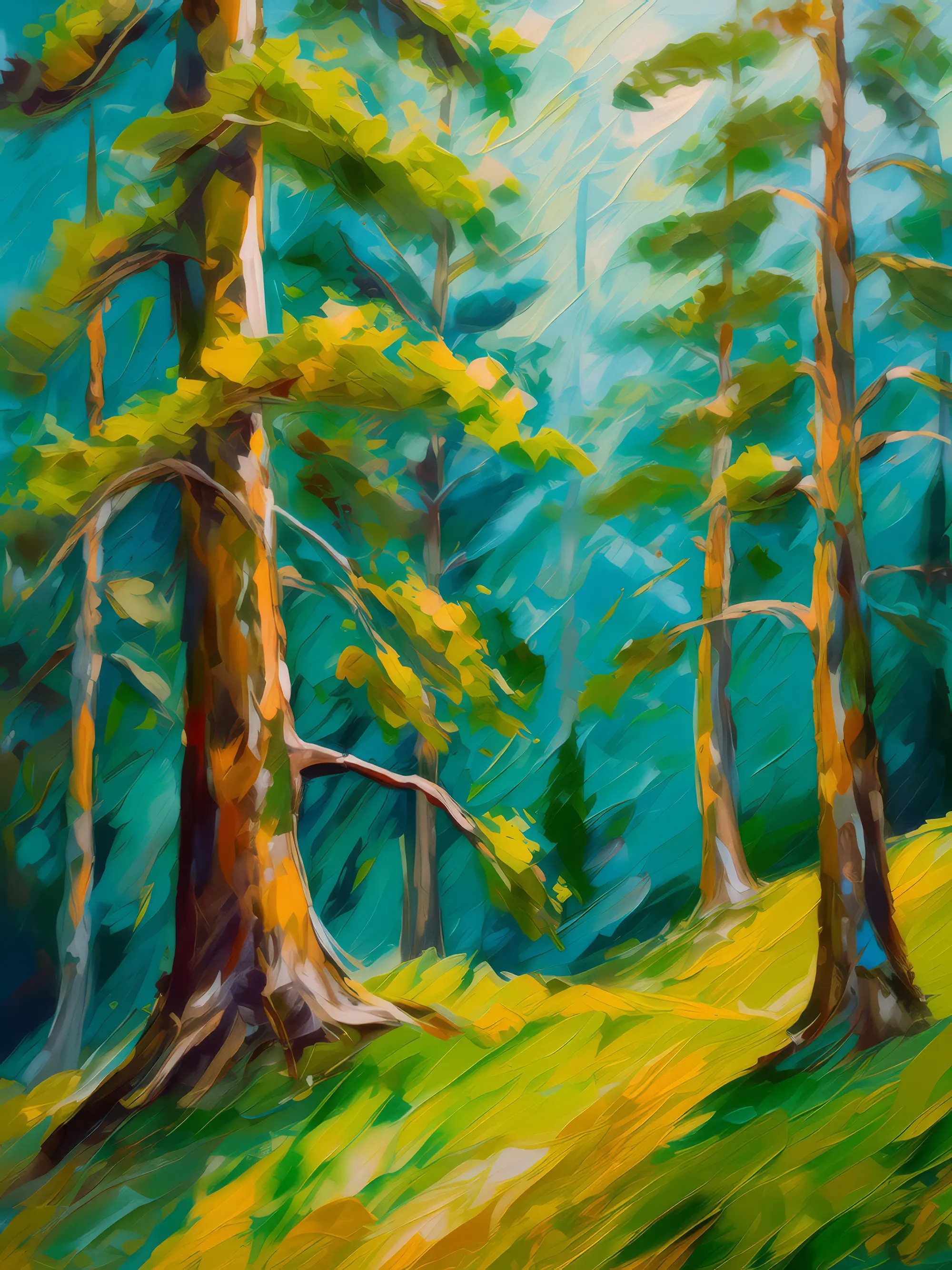 Painting: Forest Whispering Pines