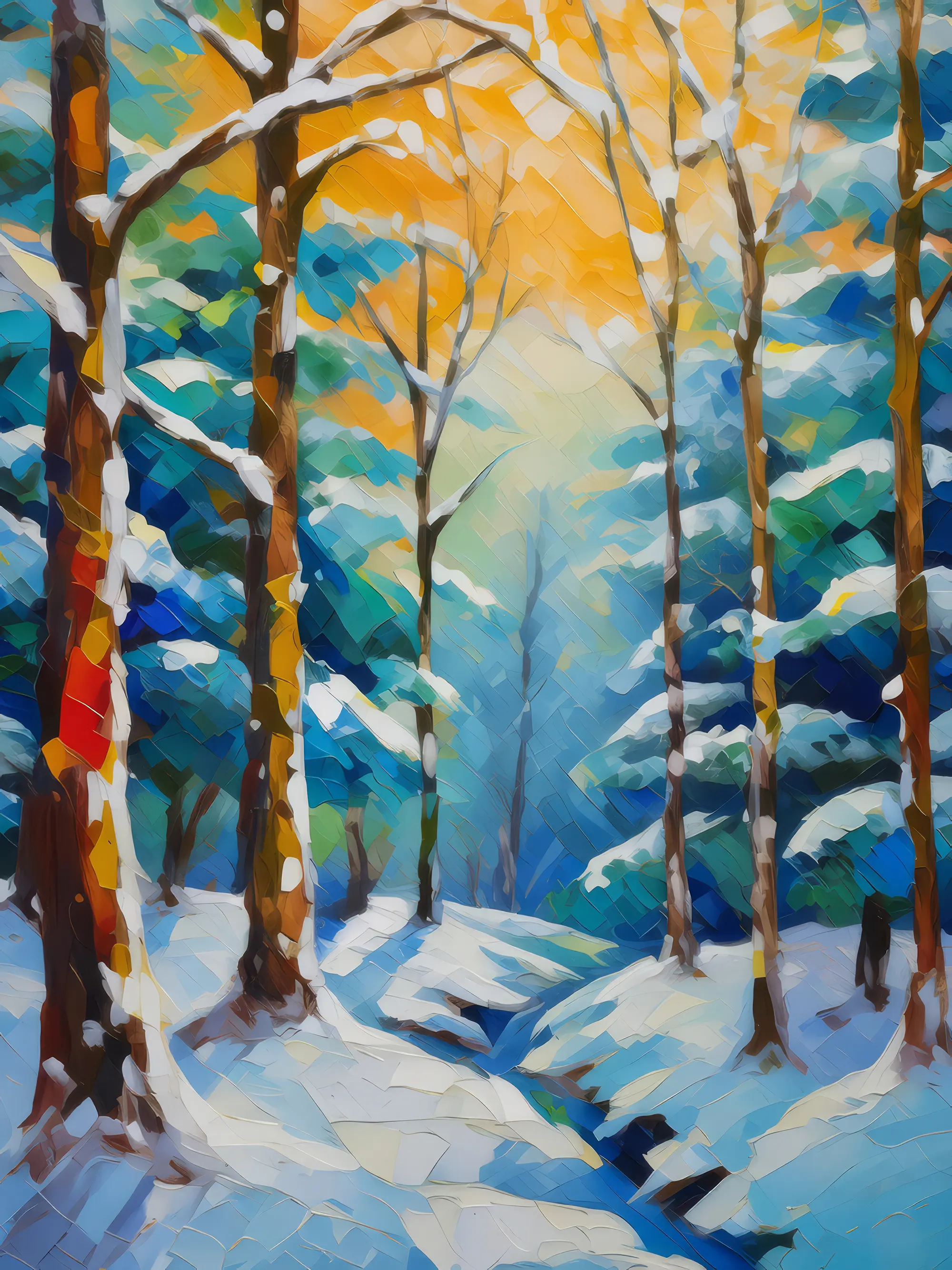 Painting: Forest Winter Silence