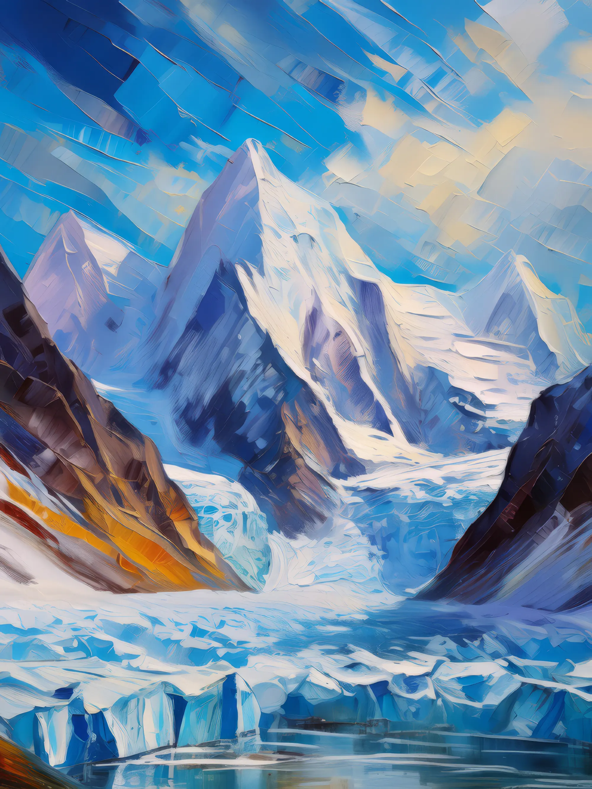 Painting: Frigid Glacial Valley